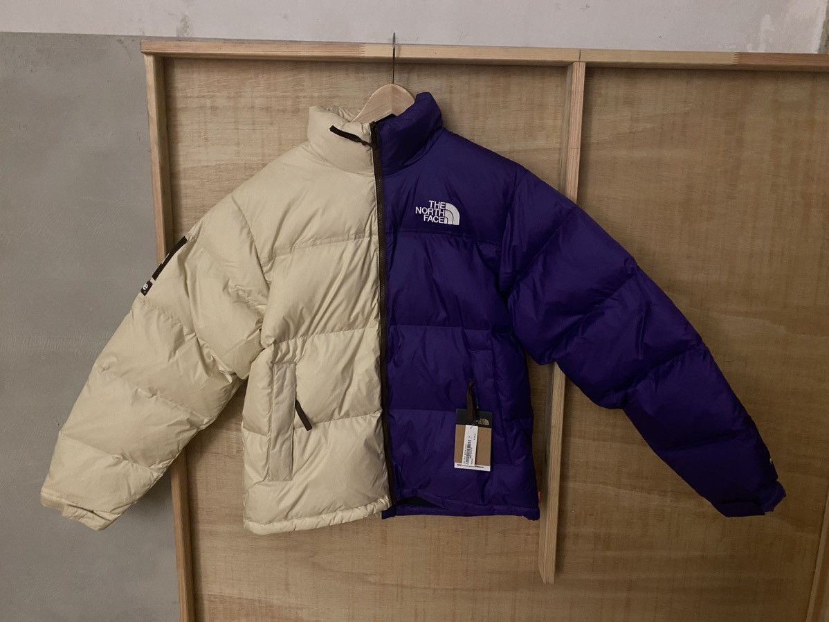 image of Supreme x The North Face Split Nuptse in Purple, Men's (Size Medium)