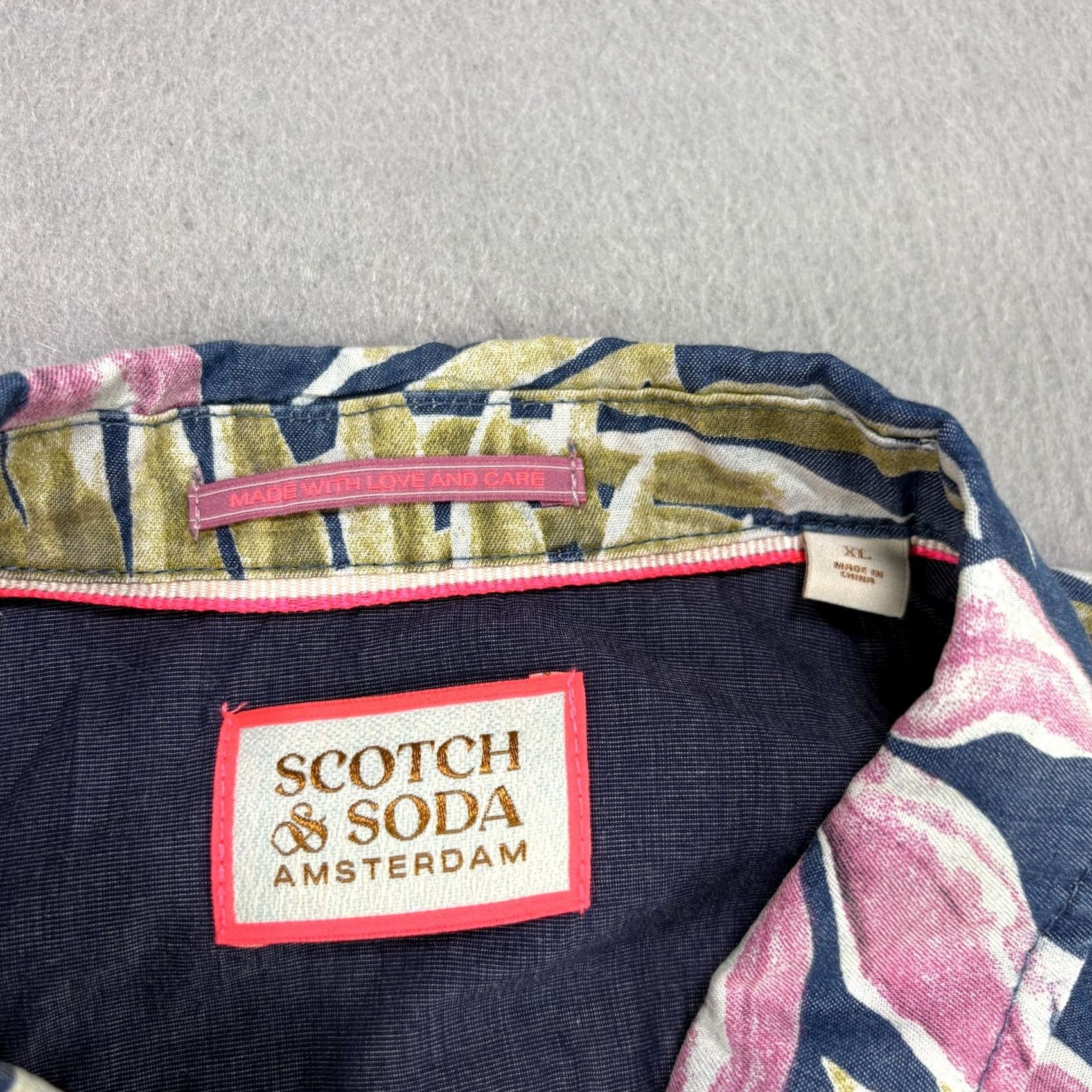 Scotch & Soda VINTAGE Scotch & Soda Shirt Mens XL Floral Hawaiian AOP Button Up Tropical Camp Viscose Size US XL / EU 56 / 4 - 3 Thumbnail