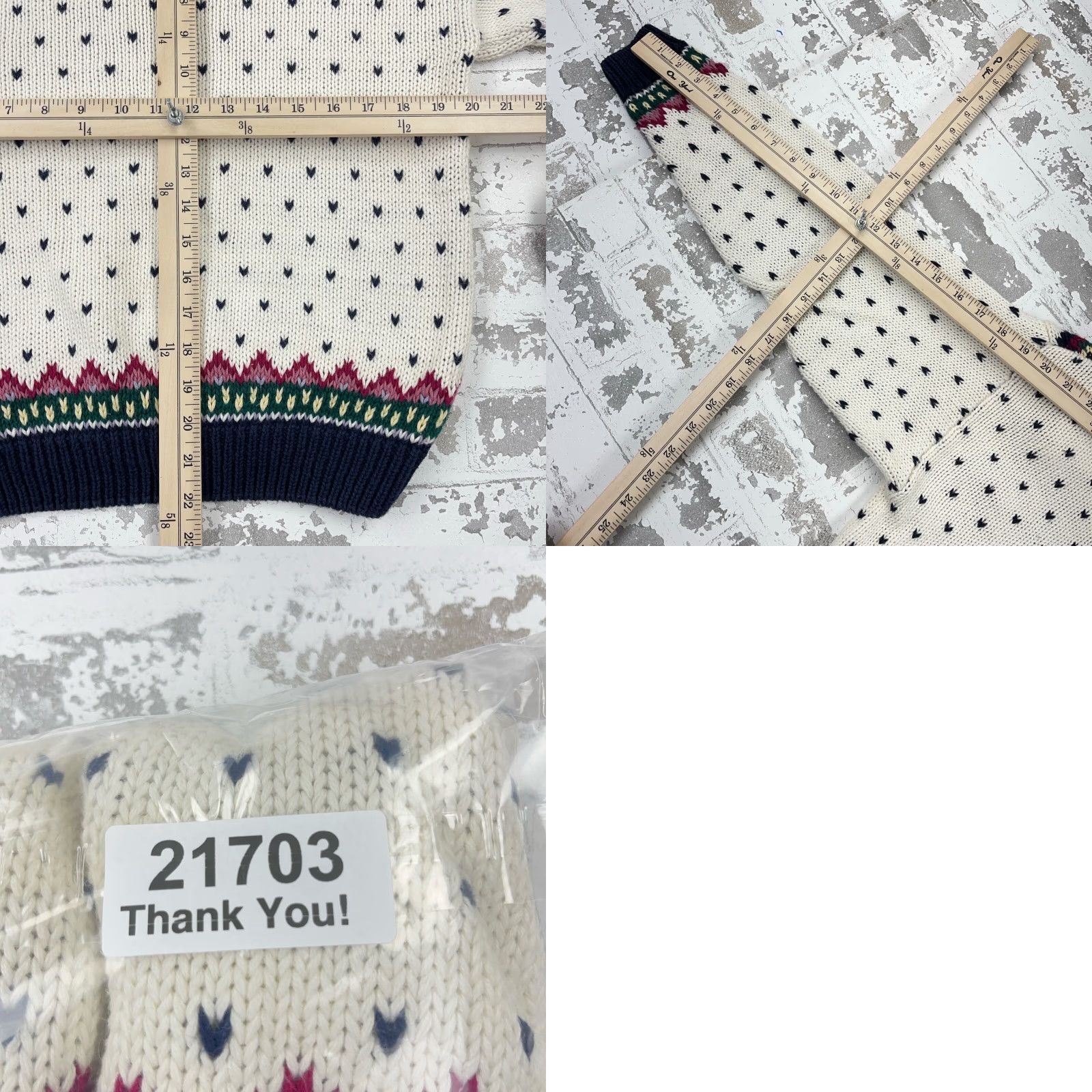 Vintage VINTAGE Margules Sweater Women Medium Nordic Birdseye Cricket Deep V Neck Boho Size M / US 6-8 / IT 42-44 - 9 Thumbnail