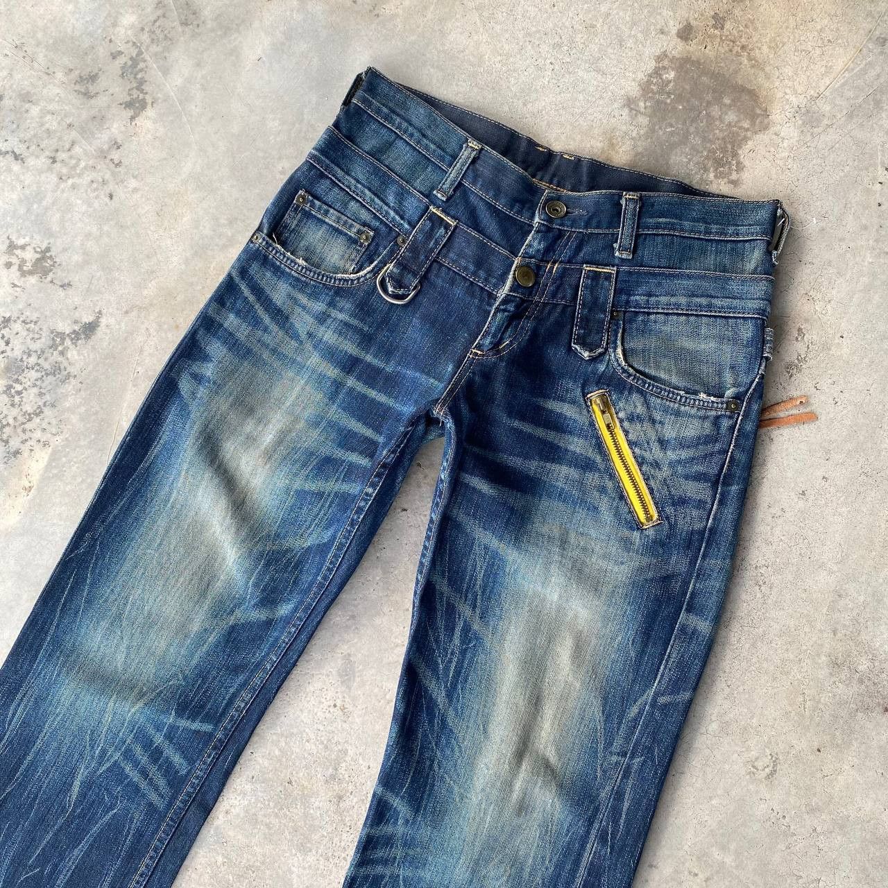 Vintage RARE WRANGLER DOUBLE WAIST RUSTY THUNDERSTORM GHOST CLAWMARK Size US 30 / EU 46 - 7 Thumbnail