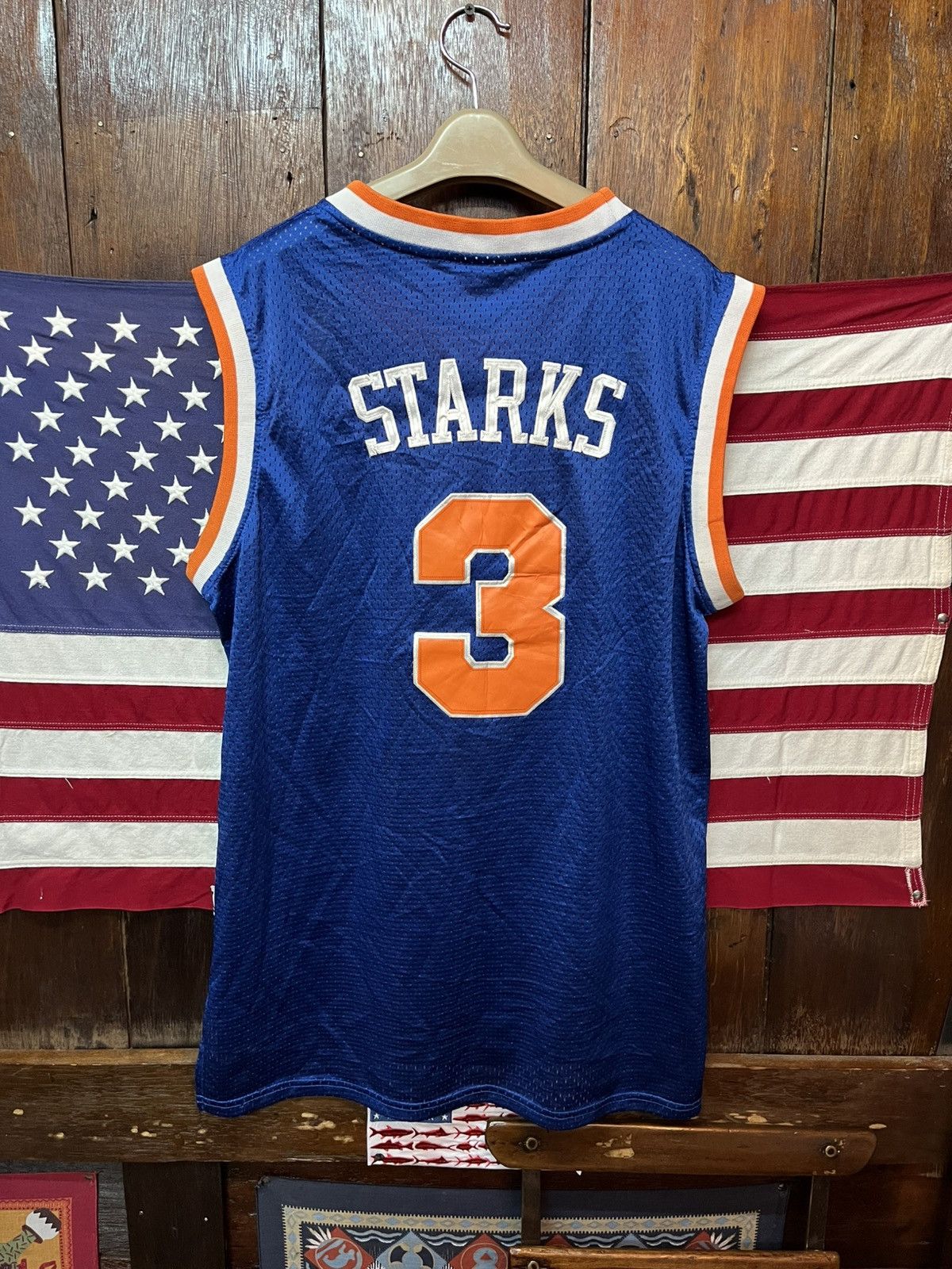 Adidas New York Knicks John Starks #3 Adidas NBA HWC Jersey Size US XL / EU 56 / 4 - 6 Thumbnail