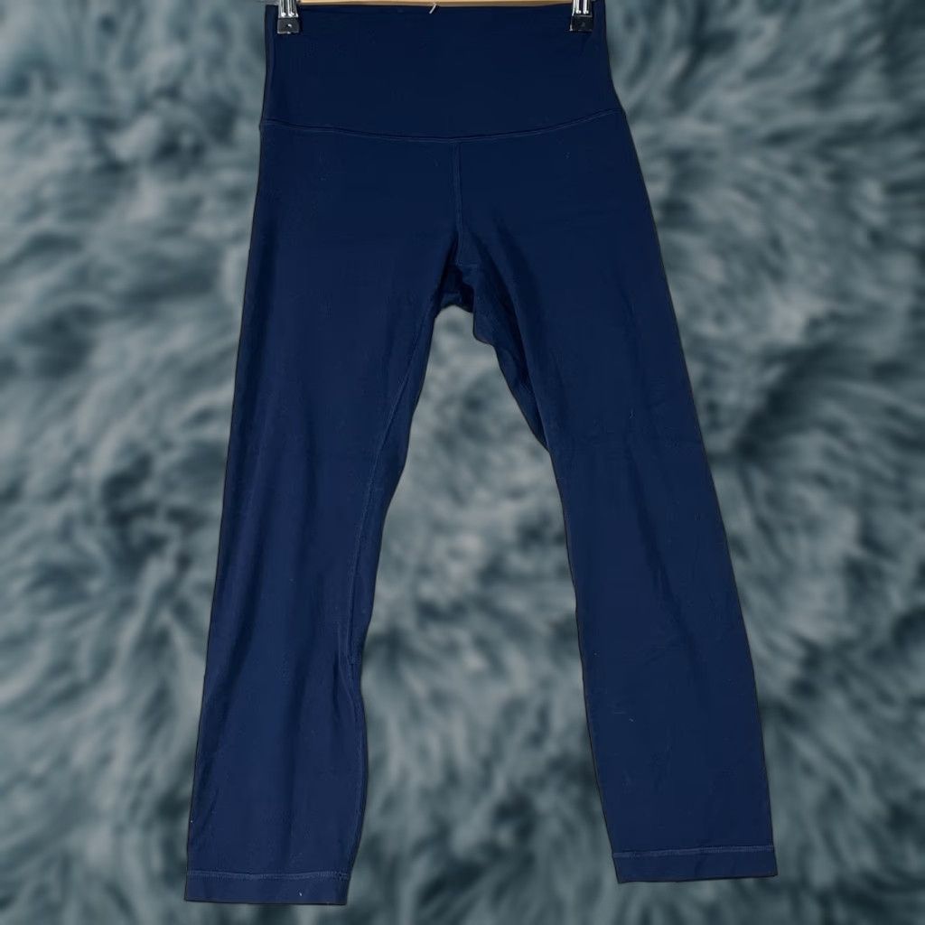 Lululemon Lululemon Leggings Women High-Rise Crop Size-4 Black Activewear Gym Running Yoga Comfort Stretch Size 27" / US 4 / IT 40 - 1 Thumbnail