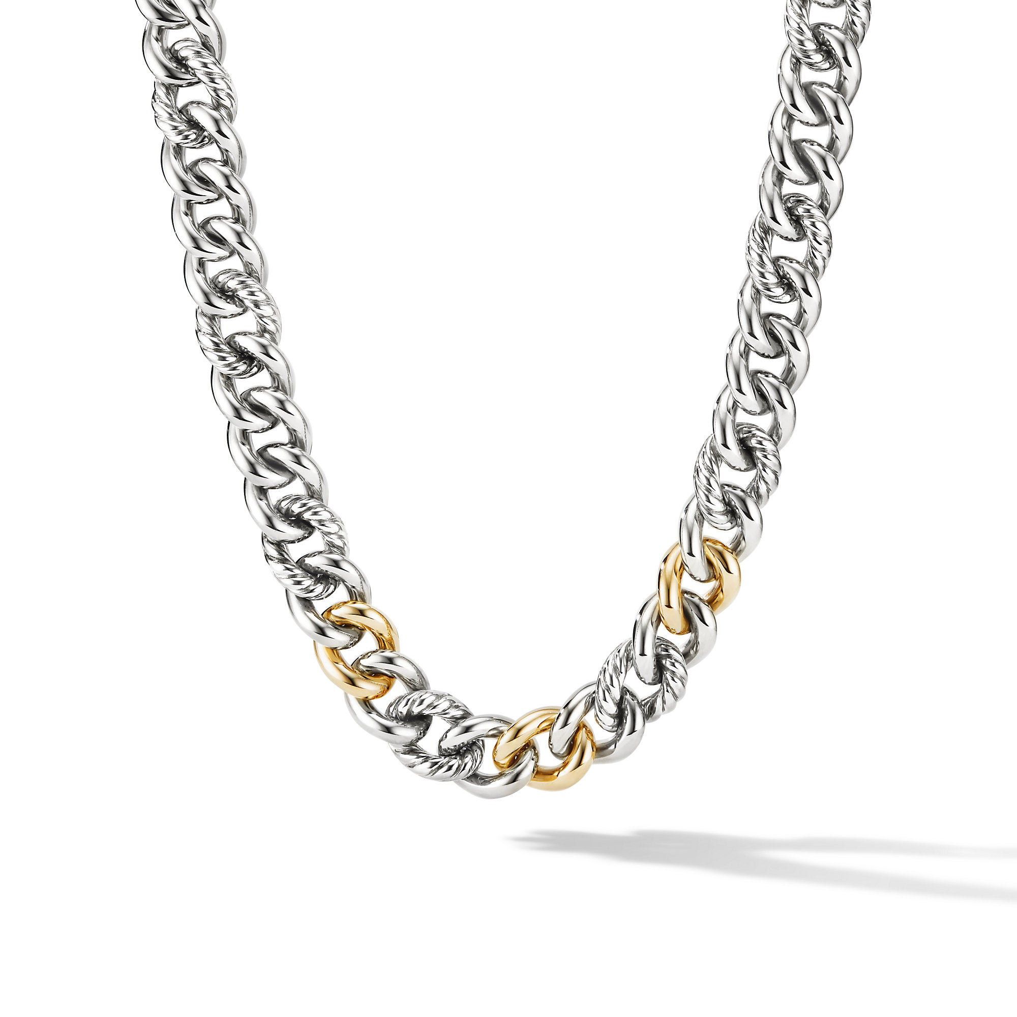 David Yurman o1w1db10525 CH0463 Necklace in Silver with 18K Yellow Gold Size ONE SIZE - 1 Thumbnail