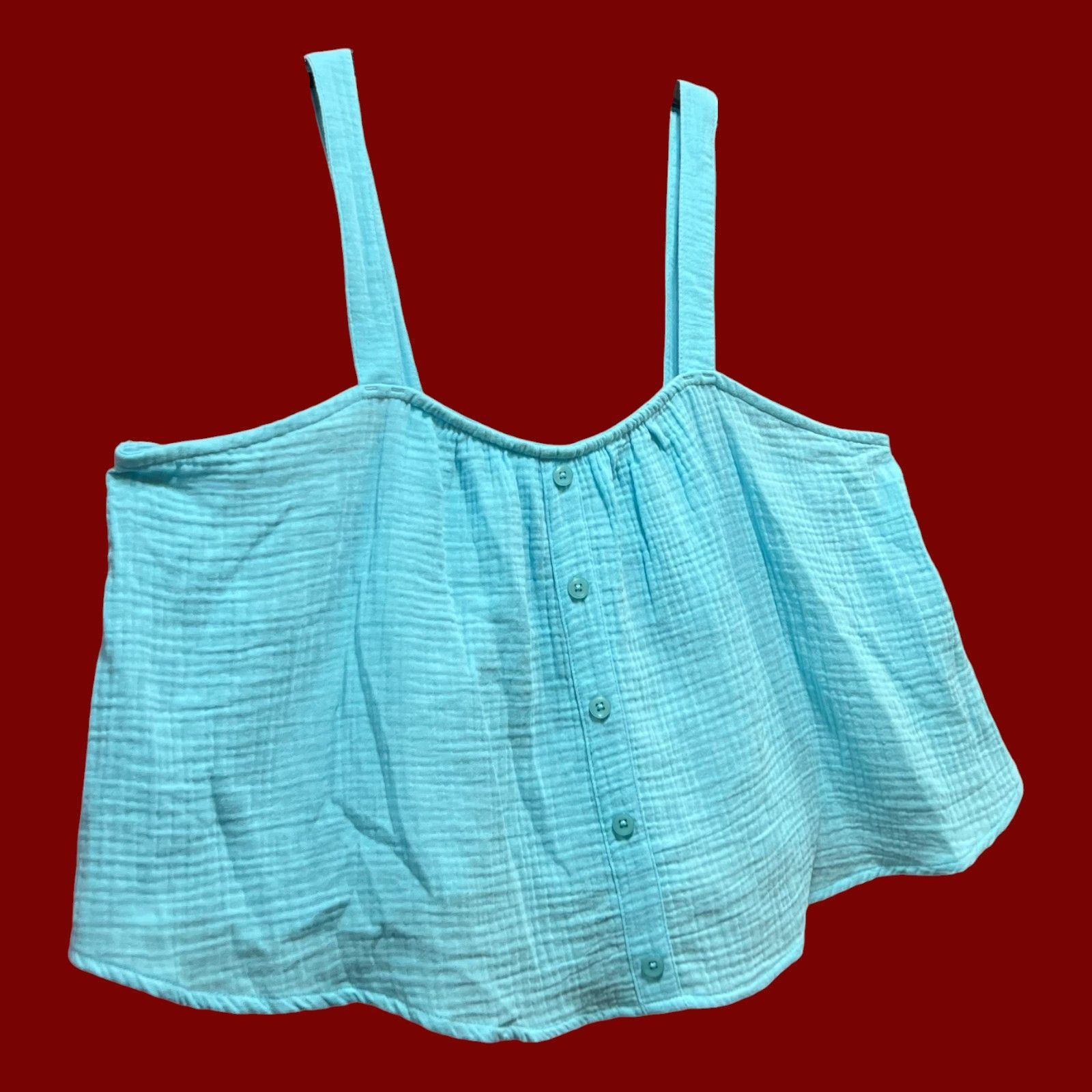 Other Colsie - Women's Tiny Tank Top - Light Blue - Large Size L / US 10 / IT 46 - 13 Thumbnail