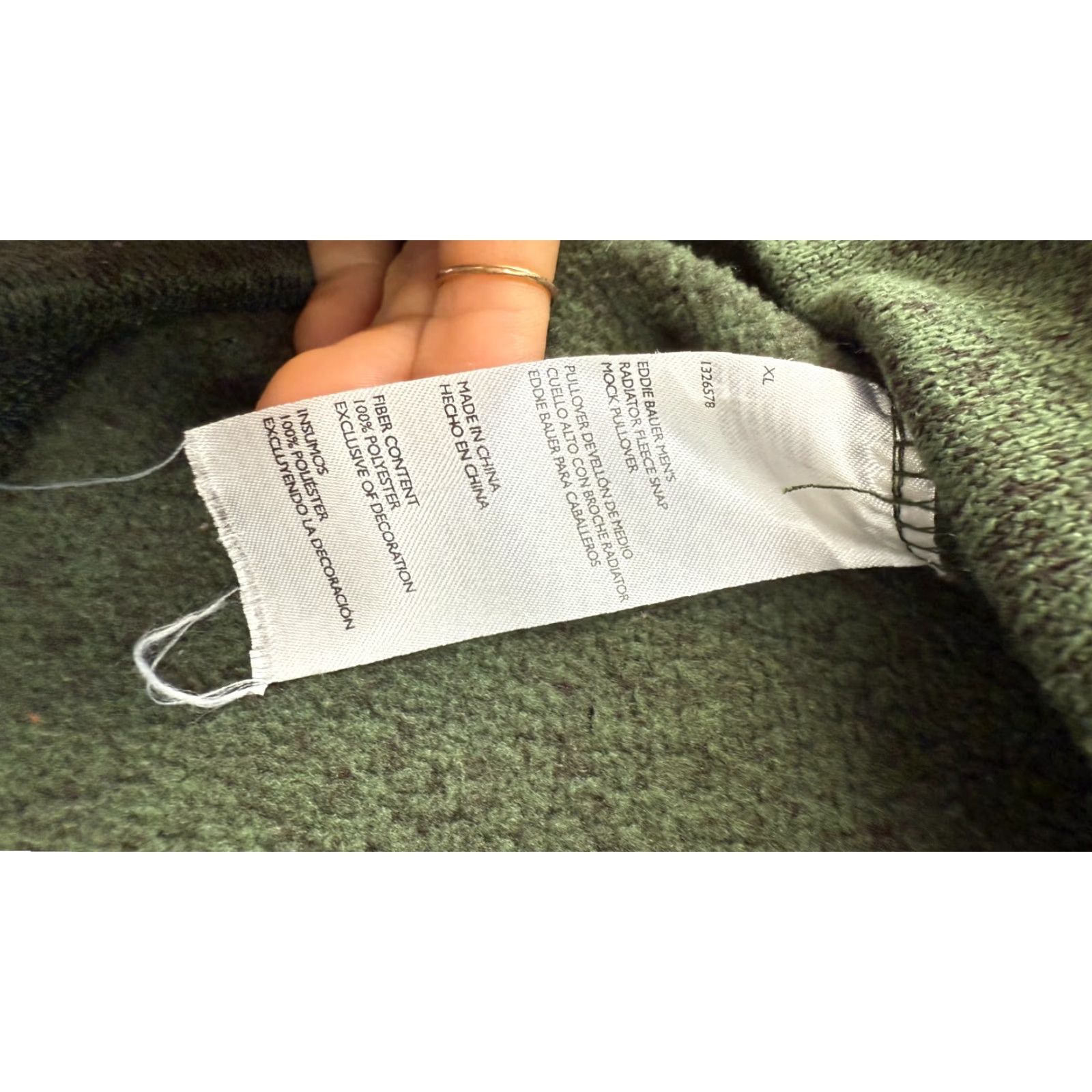 Eddie Bauer Eddie Bauer Sweatshirt Mens XL Green Radiator Fleece 1/4 Snap Pullover Sweater Size US XL / EU 56 / 4 - 6 Thumbnail