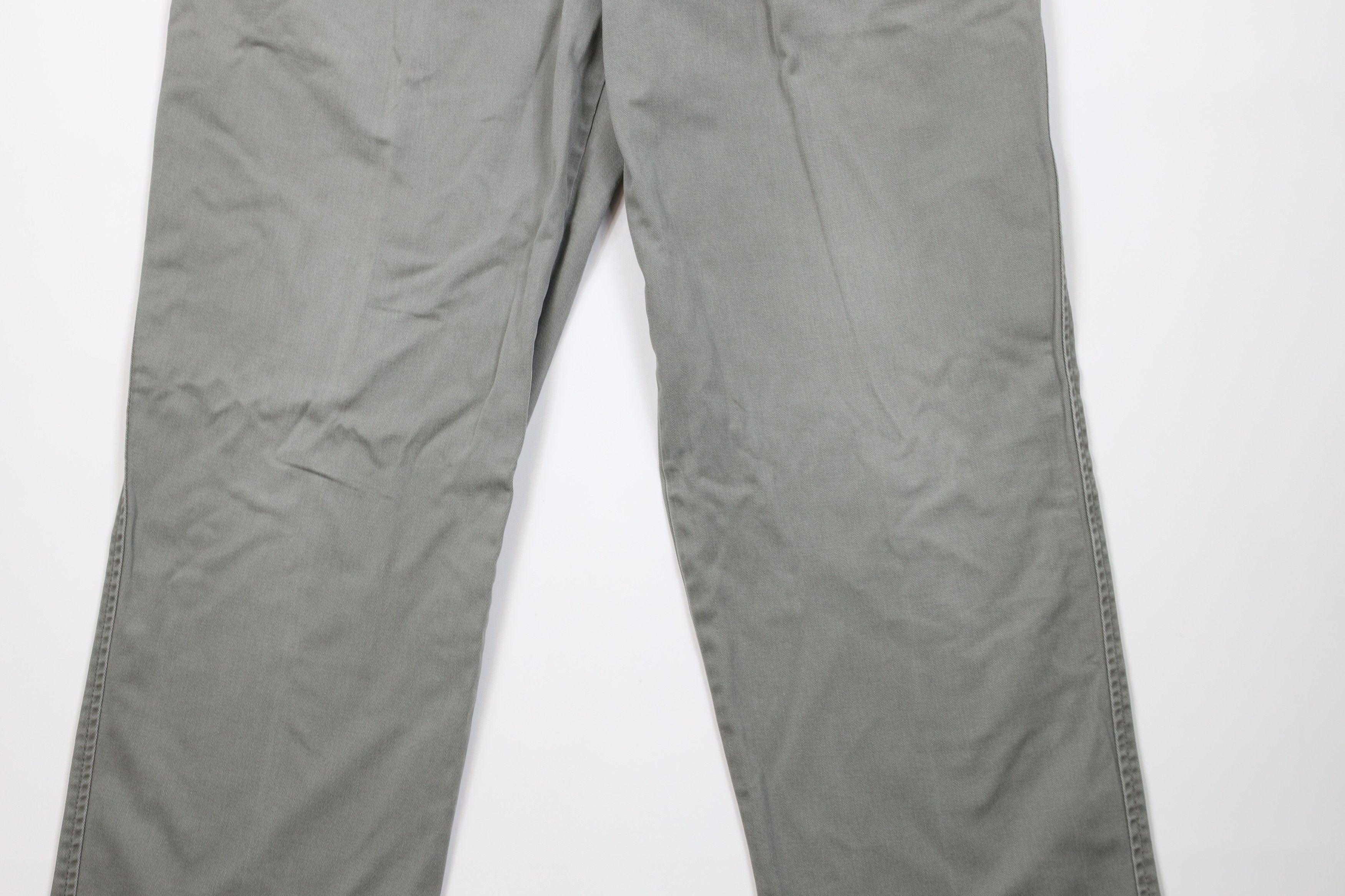 Eddie Bauer Vintage 90s Eddie Bauer Fit Pleated Wide Leg Chino Pants Size US 38 / EU 54 - 3 Thumbnail