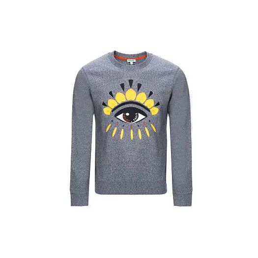 Kenzo Kenzo Men's Gray Eye Embroidery Sweatshirt 0079 Size US L / EU 52-54 / 3 - 1 Thumbnail
