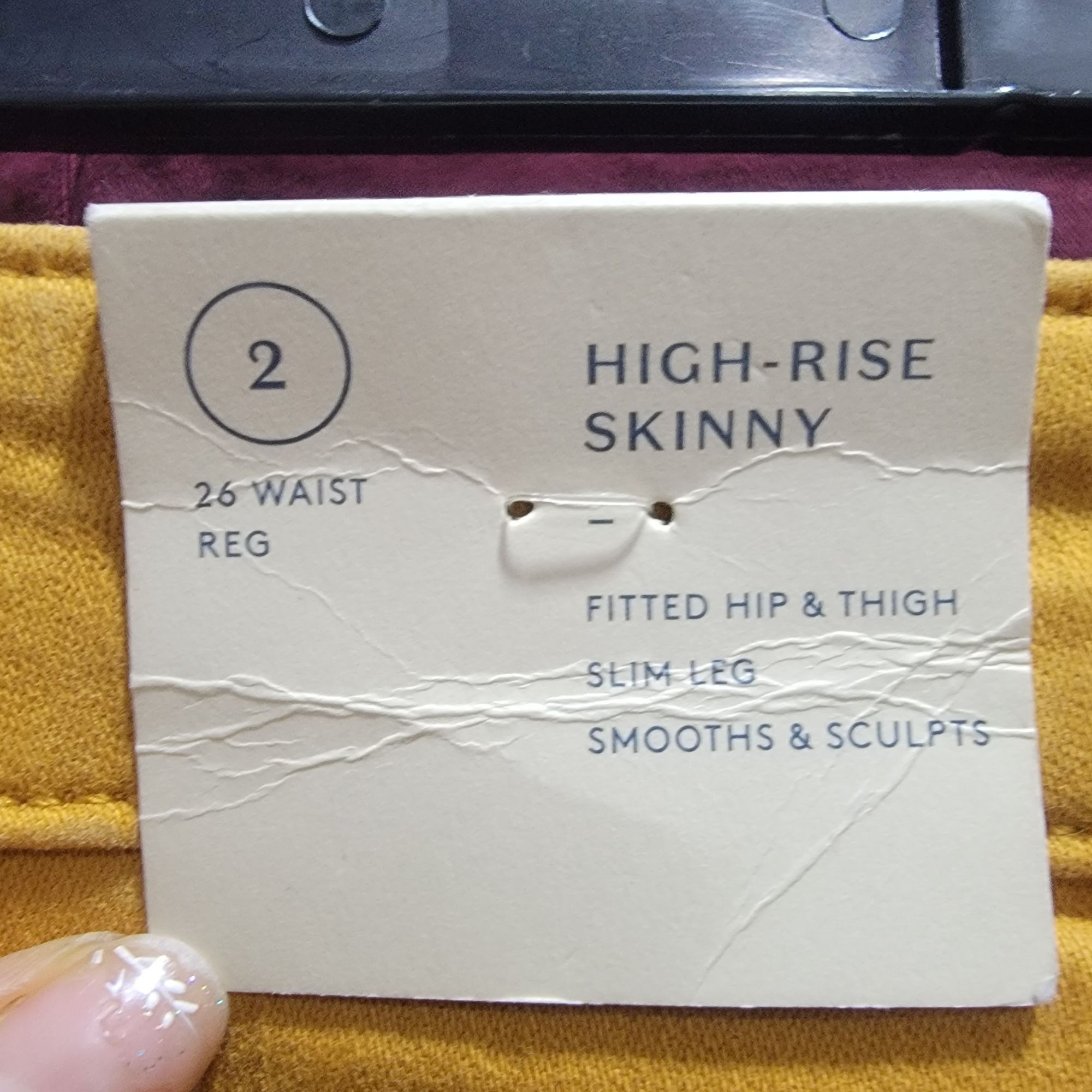Other ⭐High Rise Skinny Jeans Mustard Stretch Size 2/26 Reg Women Size 30" / US 8 / IT 44 - 7 Thumbnail