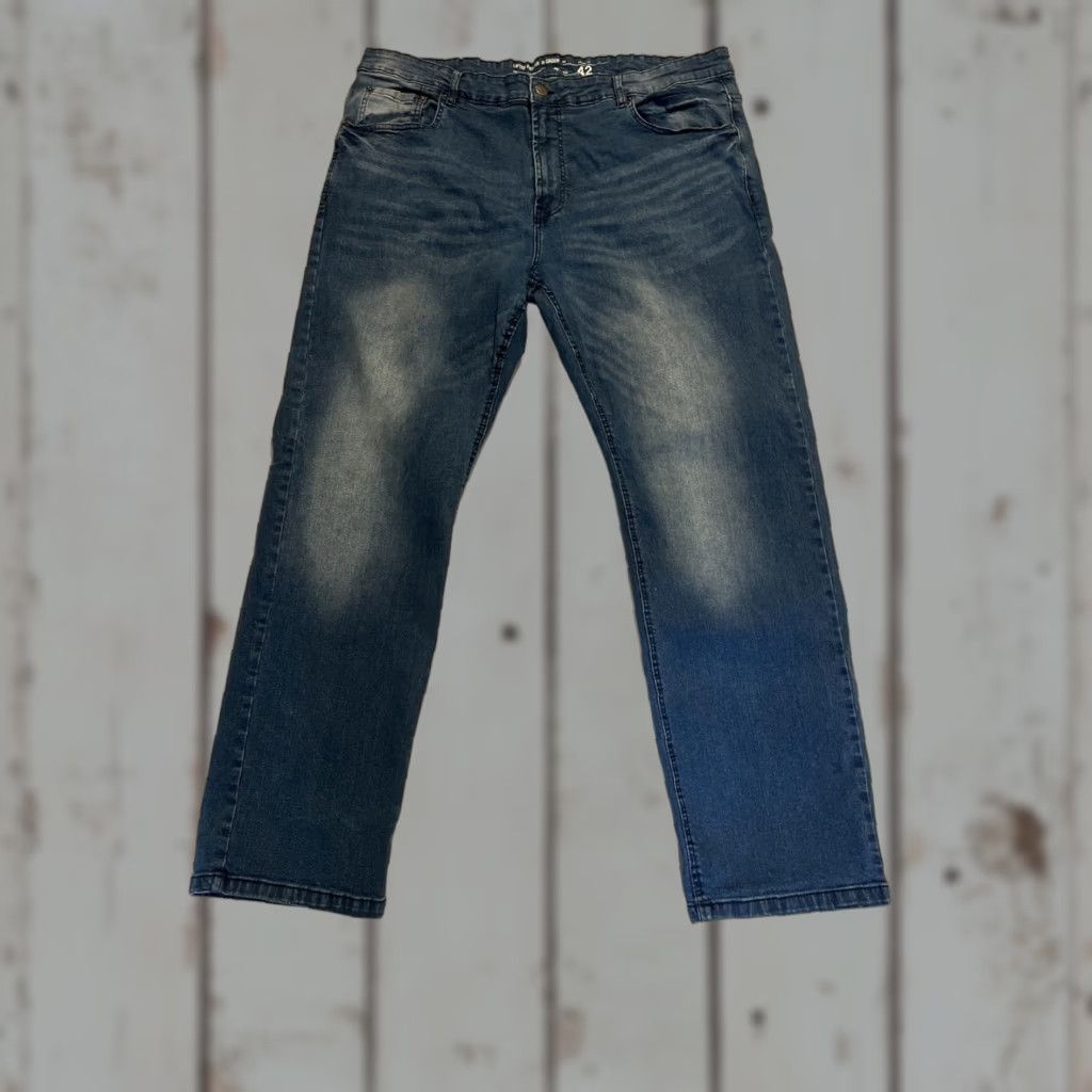 Vintage LRG 1942 Jeans Size 42x32 Blue Denim Straight Classic Streetwear 90s Mens Size US 42 / EU 58 - 1 Thumbnail