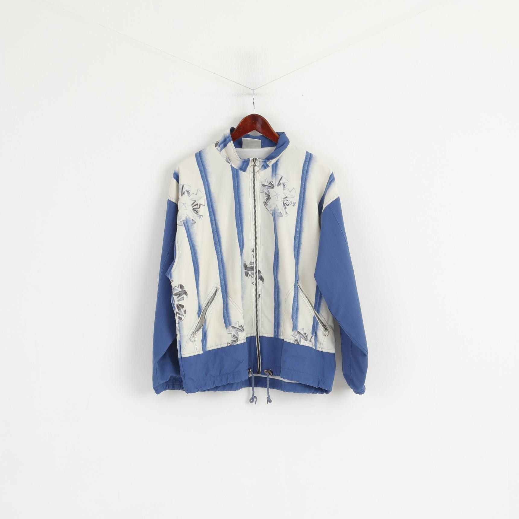 Adidas Adidas Women 10 38 S Jacket Vintage Blue Nylon 6359 Size S / US 4 / IT 40 - 2 Thumbnail