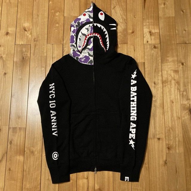 Bape 2015 BAPE CAMO NYC Shark Full Zip Hoodie a bathing ape Size US M / EU 48-50 / 2 - 2 Thumbnail