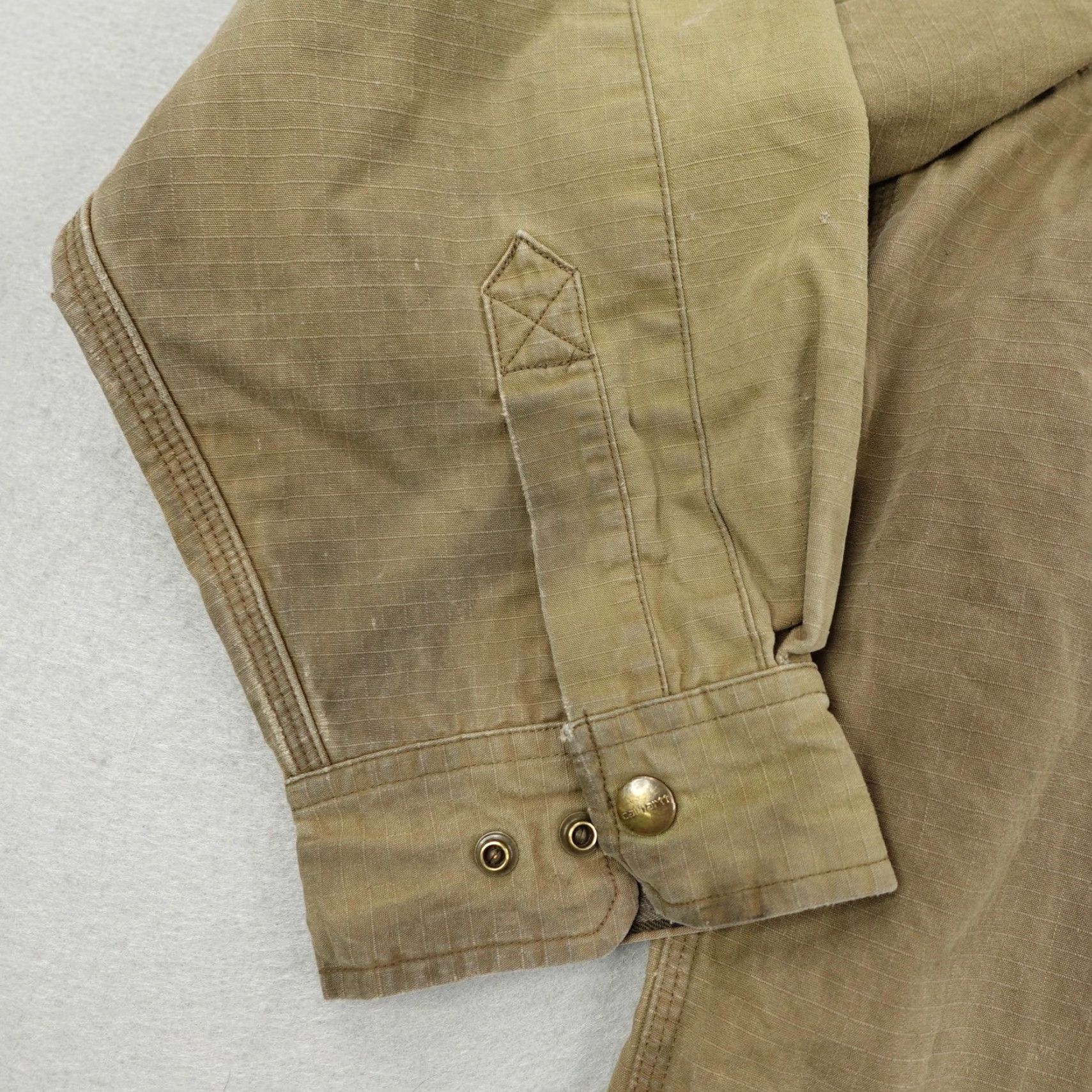 Carhartt VINTAGE Carhartt Jacket Mens 3XL Beige Flannel Lined Ripstop Overcoat Outdoor Casual Size US XXL / EU 58 / 5 - 6 Thumbnail