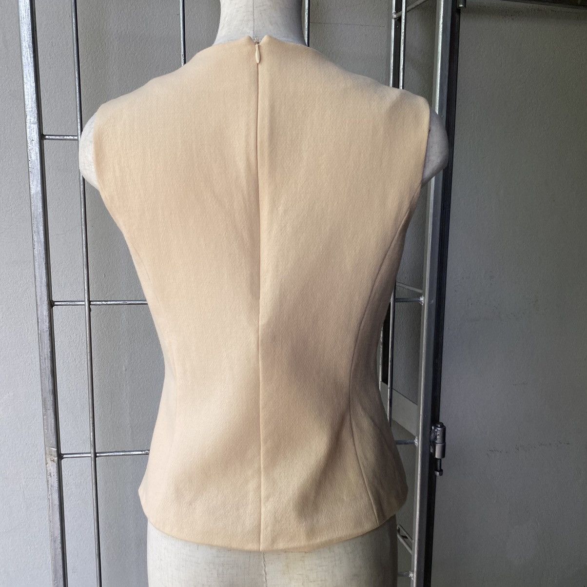 Pierre Cardin Pierre Cardin Beige Sleeveless Blouse Size S / US 4 / IT 40 - 8 Thumbnail