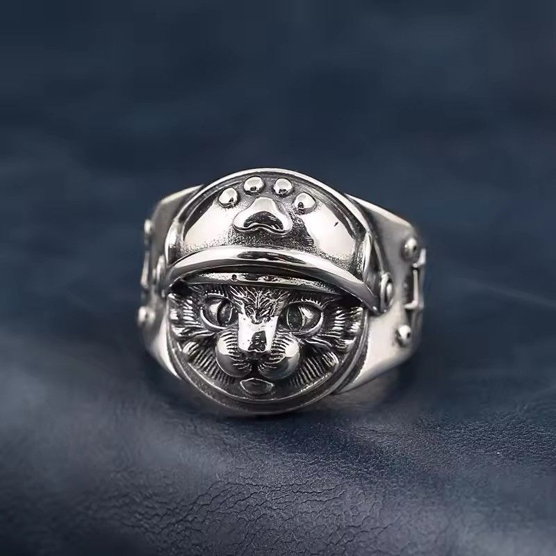 Jewelry Retro Cute Kitten Knight Cat Ring Size ONE SIZE - 5 Thumbnail