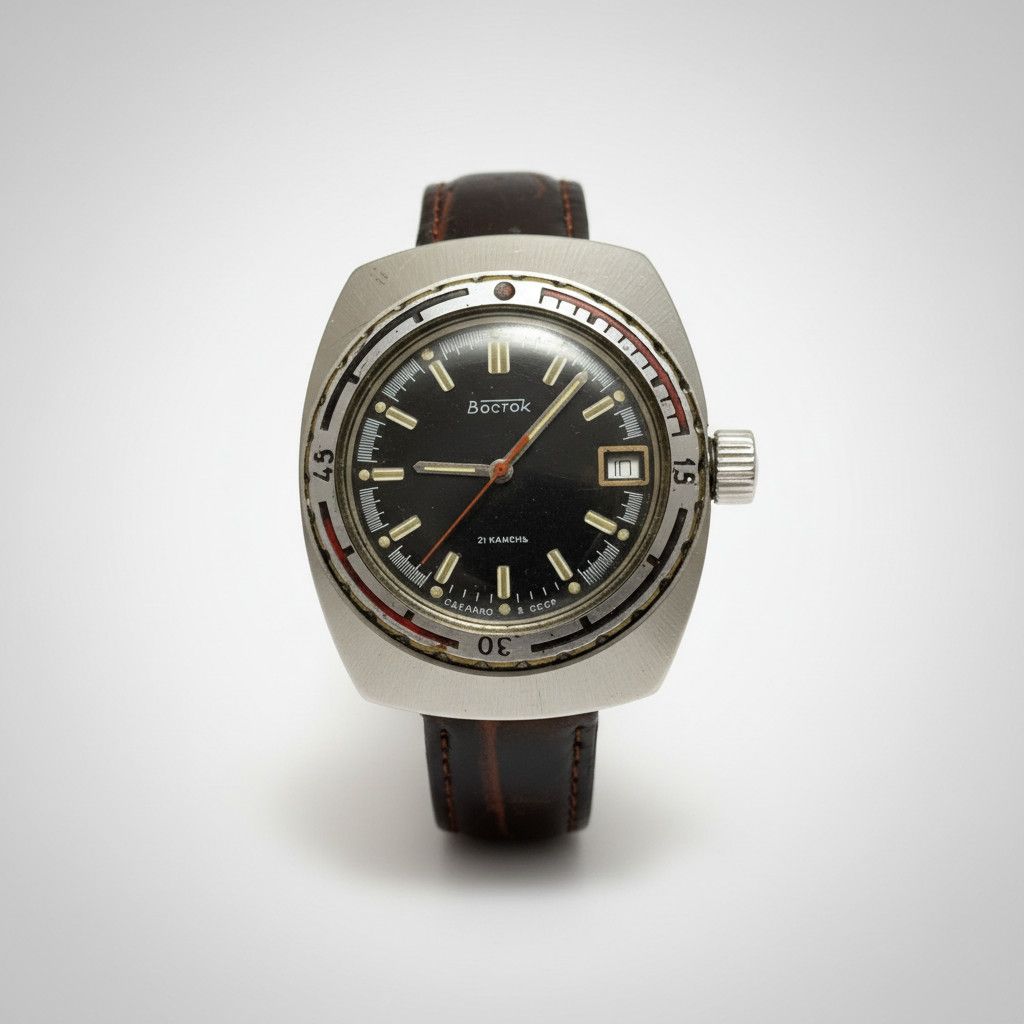 Vintage Vintage Vostok Amphibia Barrel Case USSR Watch 2114A Size ONE SIZE - 1 Thumbnail