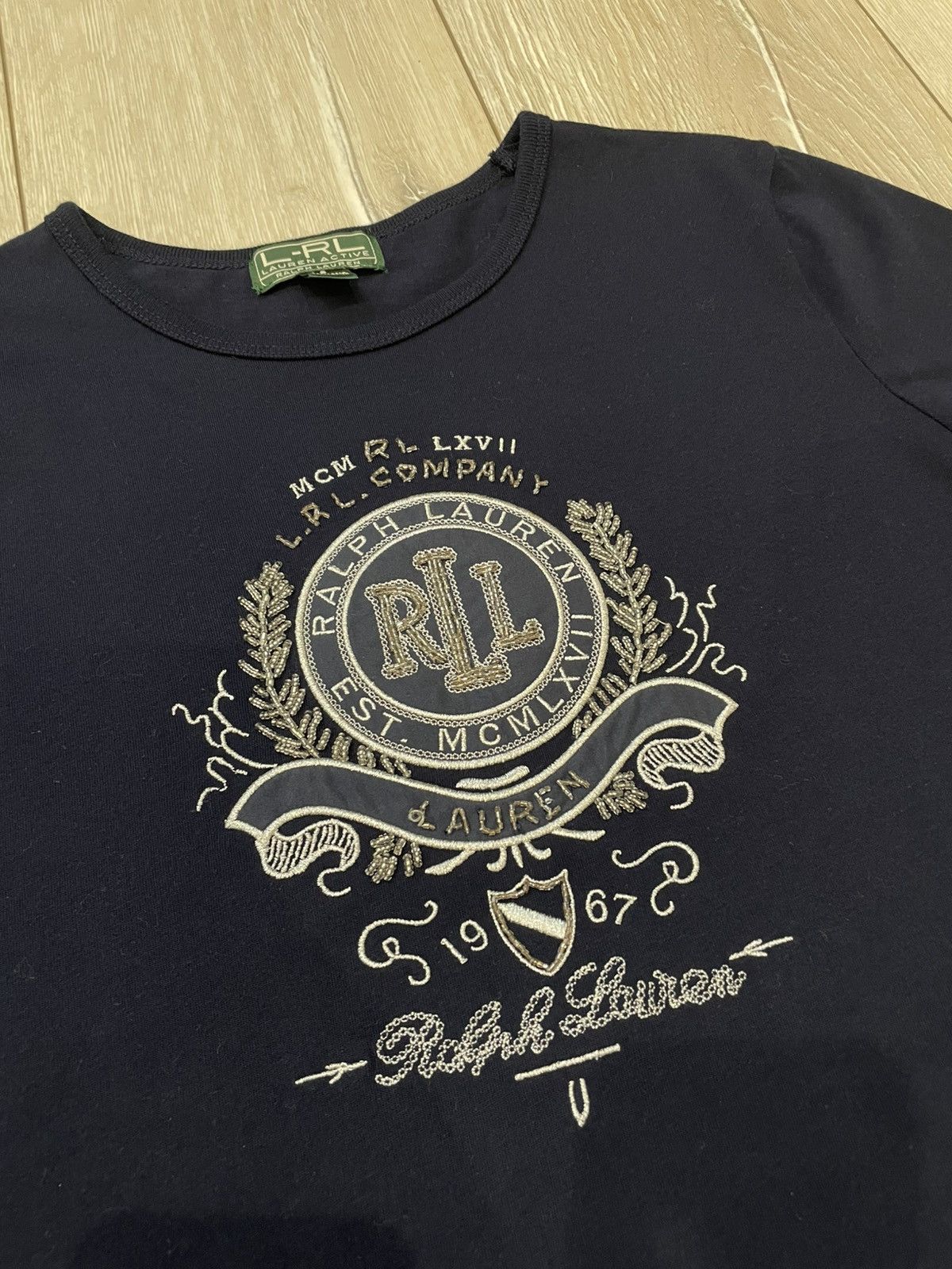 RRL Ralph Lauren Ralph Lauren Sport Dark Blue Knitwear tee #A2499 Size S / US 4 / IT 40 - 2 Thumbnail