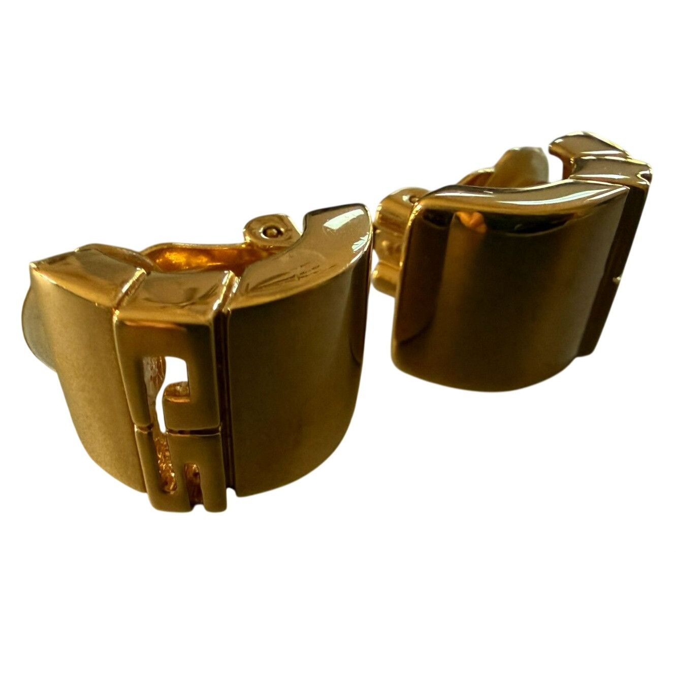 St. John Vintage St. John Goldtone Clip-On Earrings With Signature SJ Size ONE SIZE - 5 Thumbnail