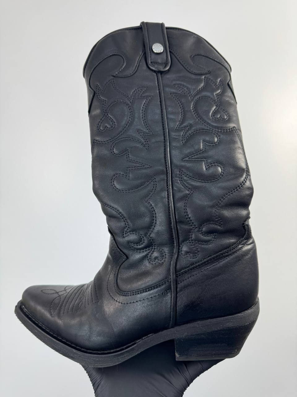 Steve Madden Steve Madden Black Leather Cowboy Boots Womens Size 6 EU 36 Size US 6 / IT 36 - 8 Thumbnail