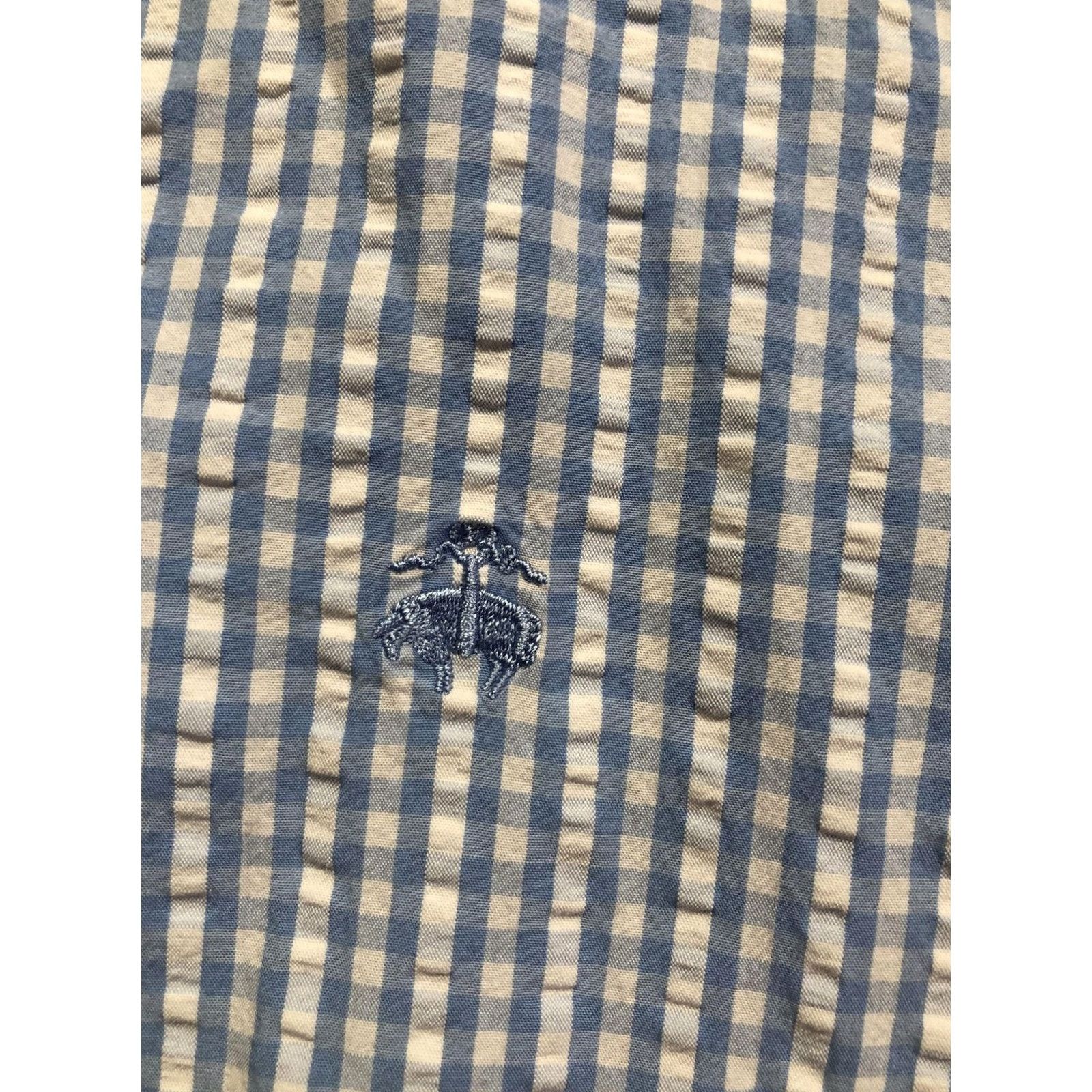 Brooks Brothers Brooks Brothers Shirt Mens Medium Blue Check Regent Long Sleeve Button Down Size US M / EU 48-50 / 2 - 6 Thumbnail