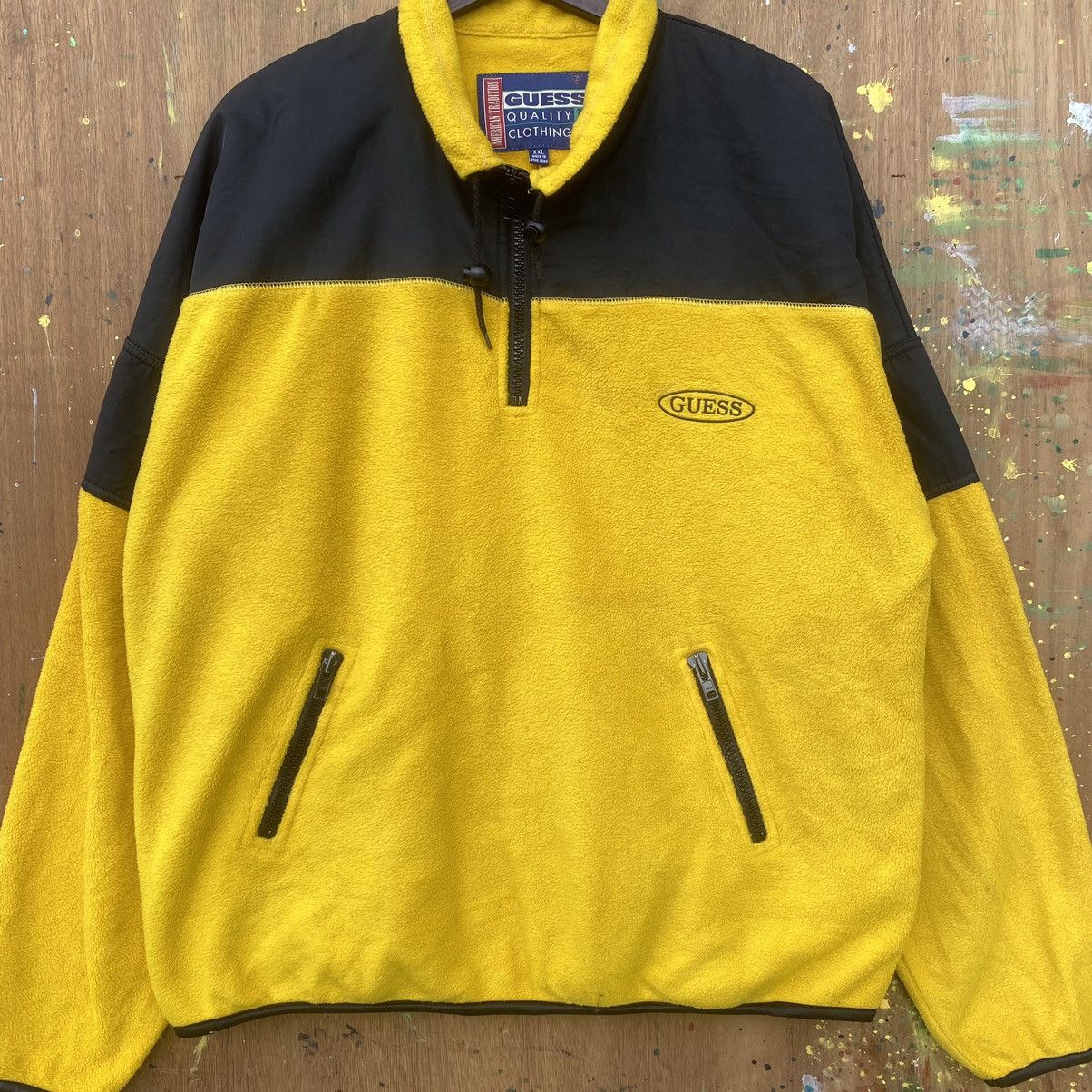 Guess Vintage Guess Baggy Fleece Jacket Size US XXL / EU 58 / 5 - 2 Thumbnail