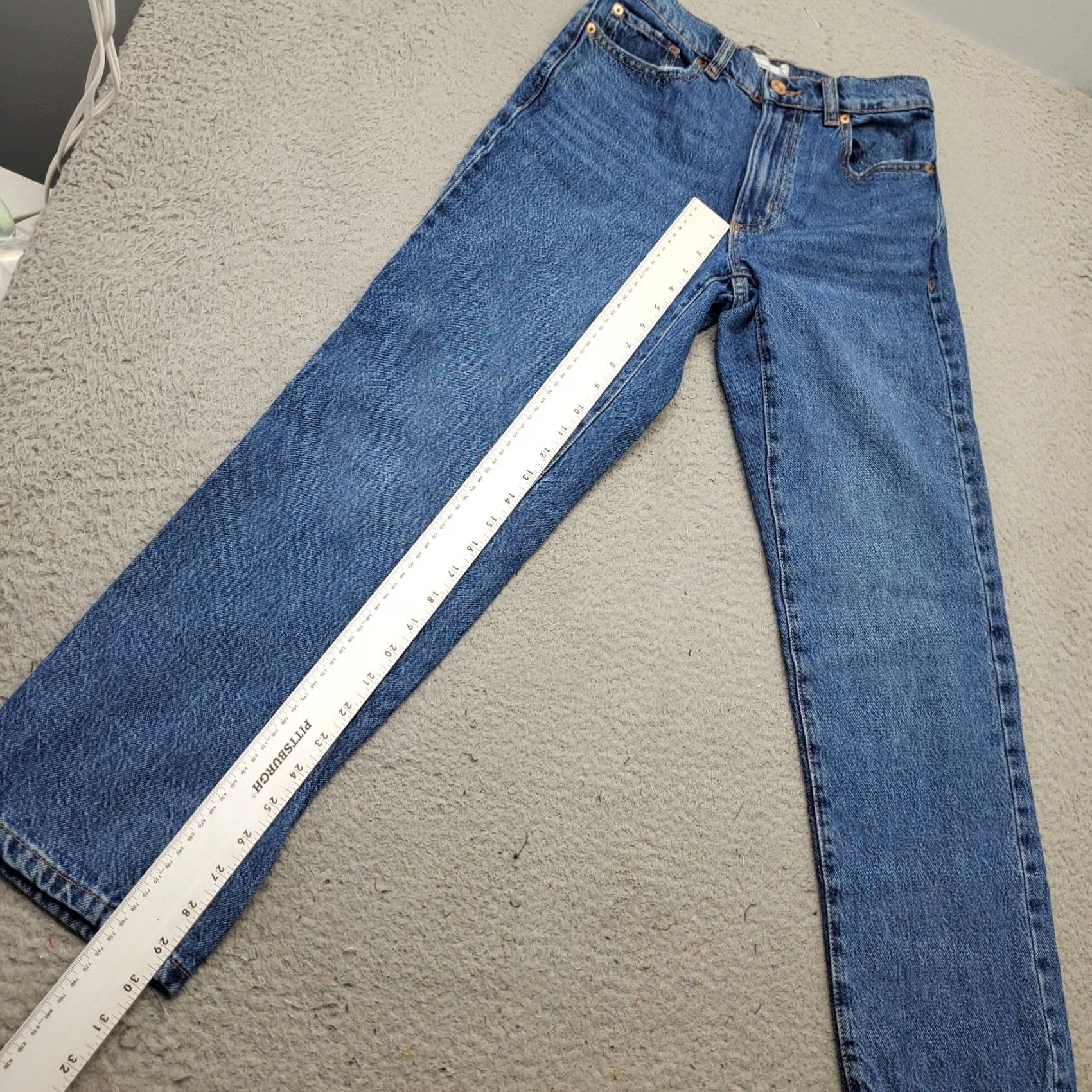 Garage VINTAGE Garage Straight Jeans Womens Size 3 Blue Denim Stretch High Waist Medium Wash Jeans Mens Size 26" / US 2 / IT 38 - 4 Thumbnail