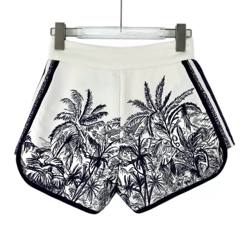 Dior Dior Size XS White jungle print cotton drawstring casual sh Size 42" / US 20 - 2 Thumbnail