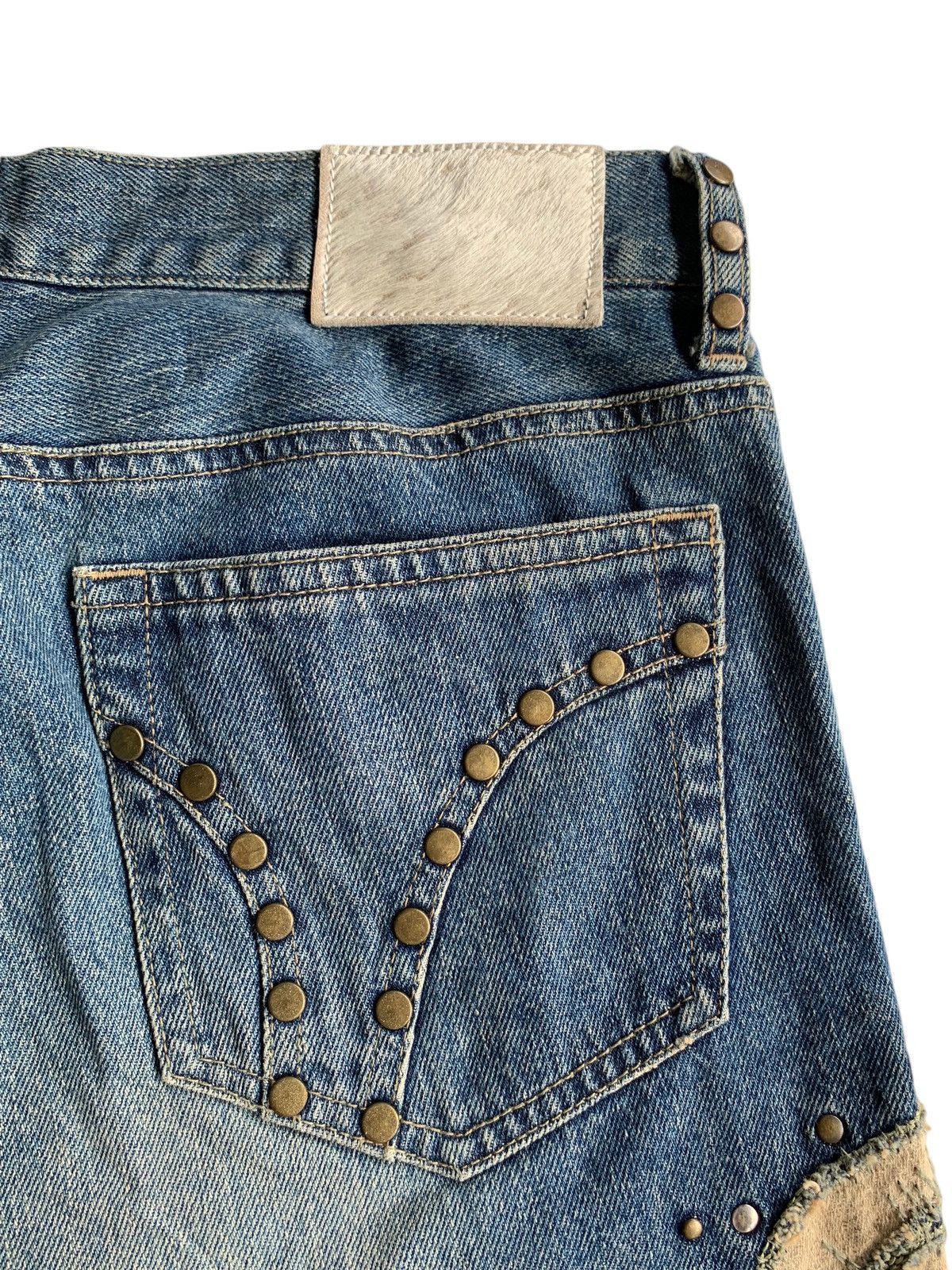 If Six Was Nine × Japanese Brand × Le Grande Bleu (L.G.B.) Punk Style Prigs snake Design Low Rise Distressed Denim☠️☠️ Size US 31 - 9 Thumbnail