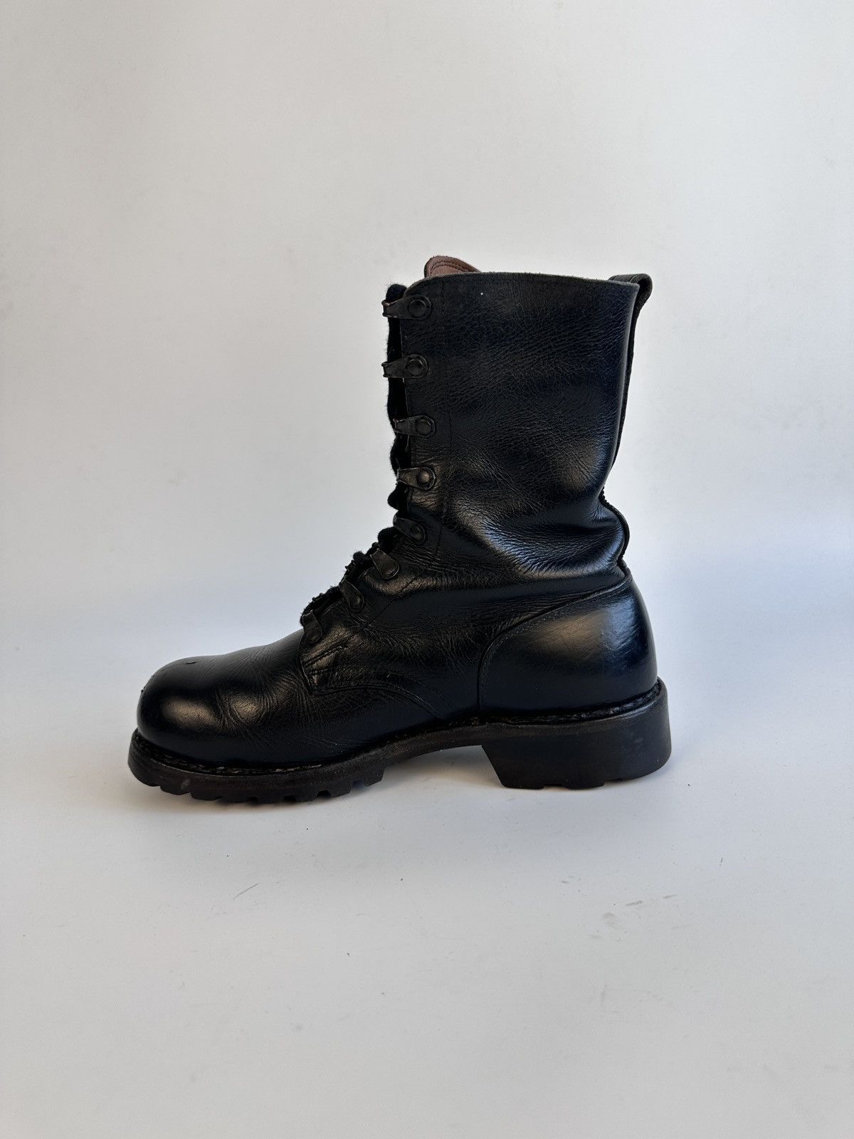 Other German Army BW Combat Boots 2007 Metzeler Sole Black Leather Size US 7.5 / IT 37.5 - 11 Thumbnail