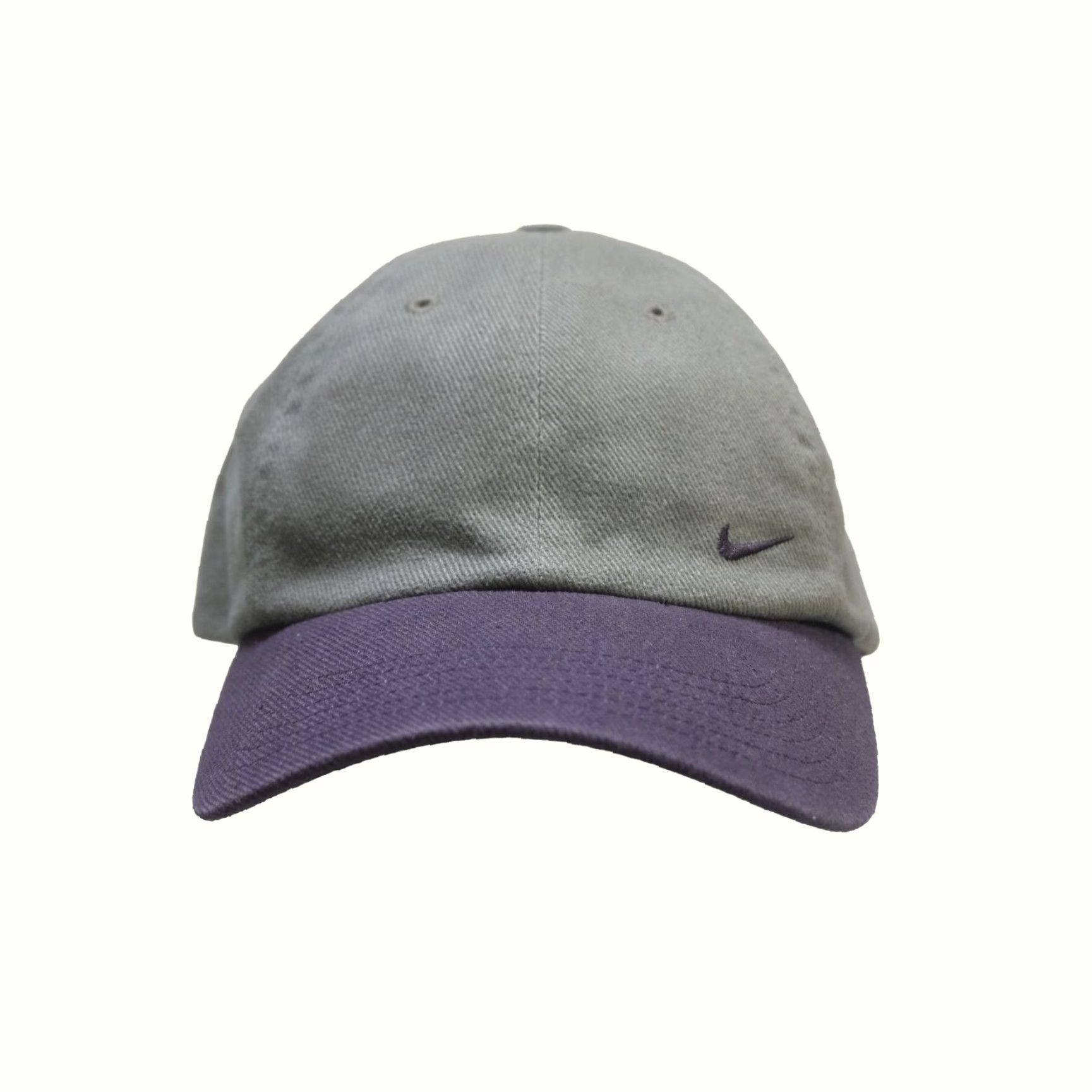 Nike VINTAGE Nike Baseball Cap Mens 90s Y2K Retro Fitted Gray 1999 SZ 7 3/8 Mini Swoosh Size ONE SIZE - 2 Thumbnail