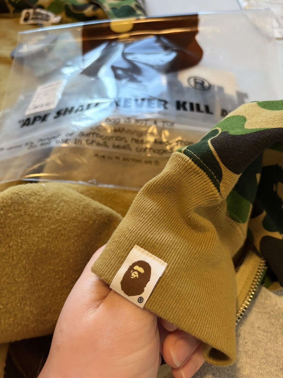 Bape Bape abc green camo crystal stone Size US L / EU 52-54 / 3 - 13 Thumbnail