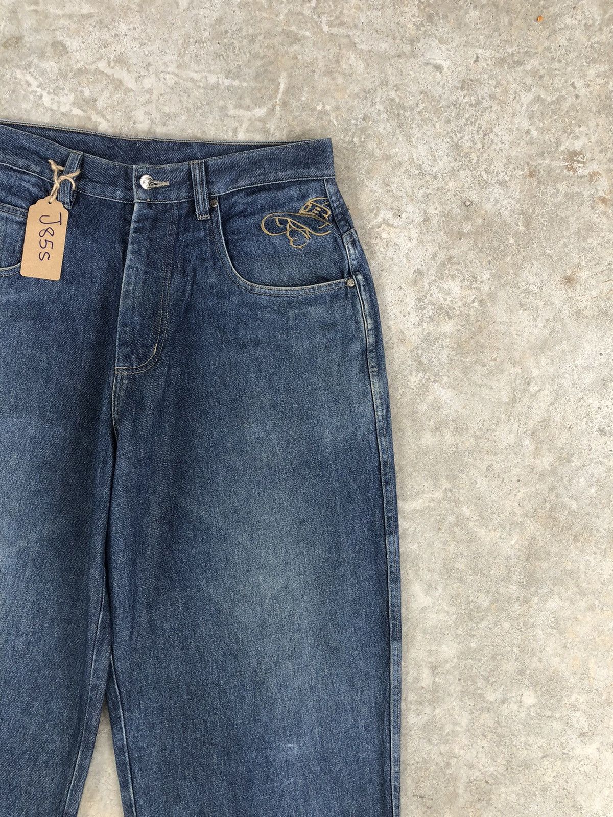 Vintage Sohk Embroidered Jeans Baggy Jeans Hip Hop Distressed Jeans Size US 34 / EU 50 - 5 Thumbnail