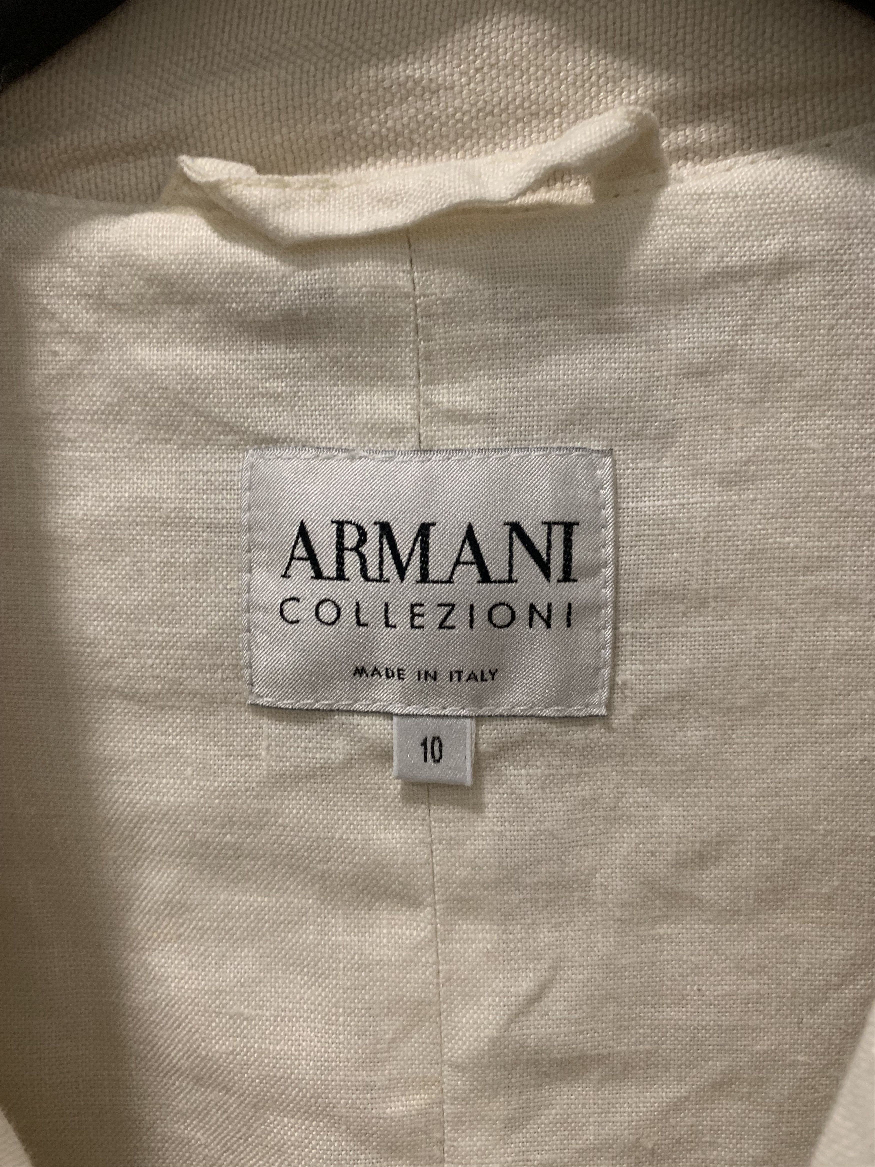 Armani Collezioni armani vintage super rare hemp blazer jacket Size US L / EU 52-54 / 3 - 2 Thumbnail