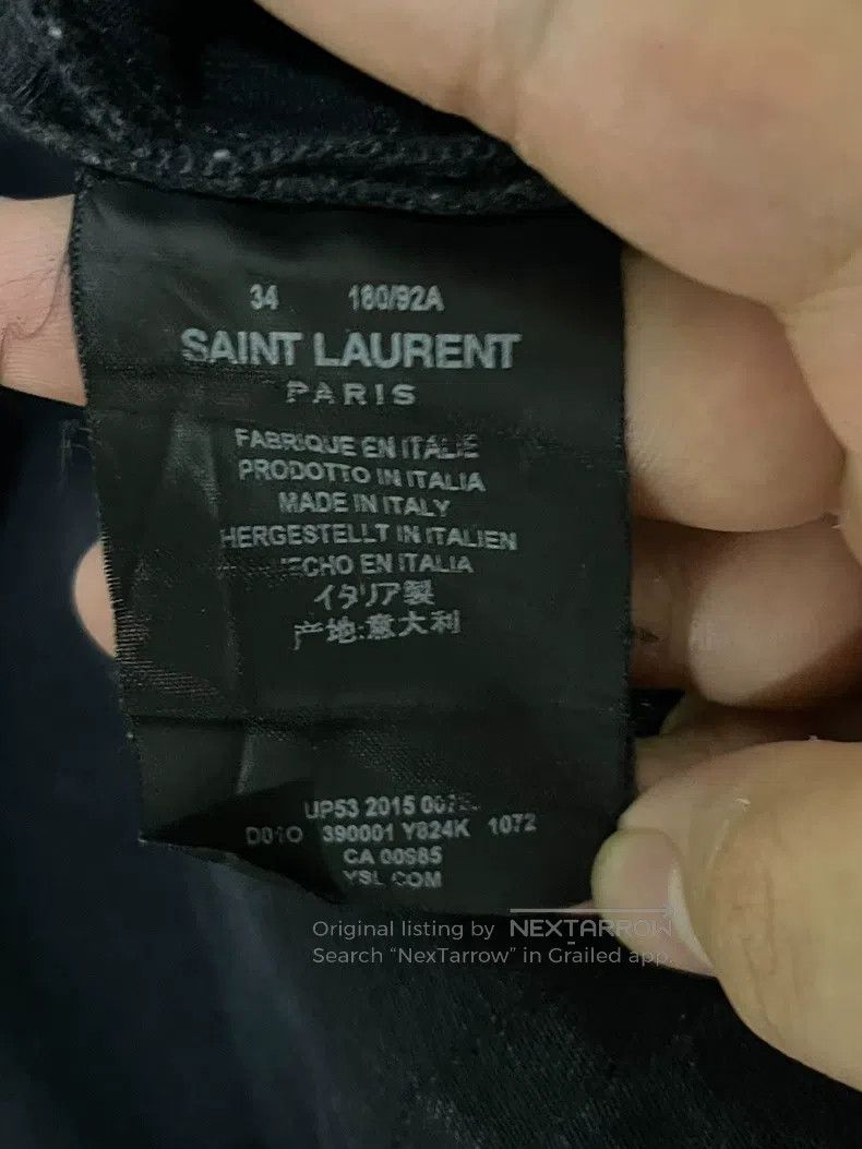 Saint Laurent Paris Saint Laurent Paris Black Mud Basic Denim Jeans Size US 34 / EU 50 - 4 Thumbnail
