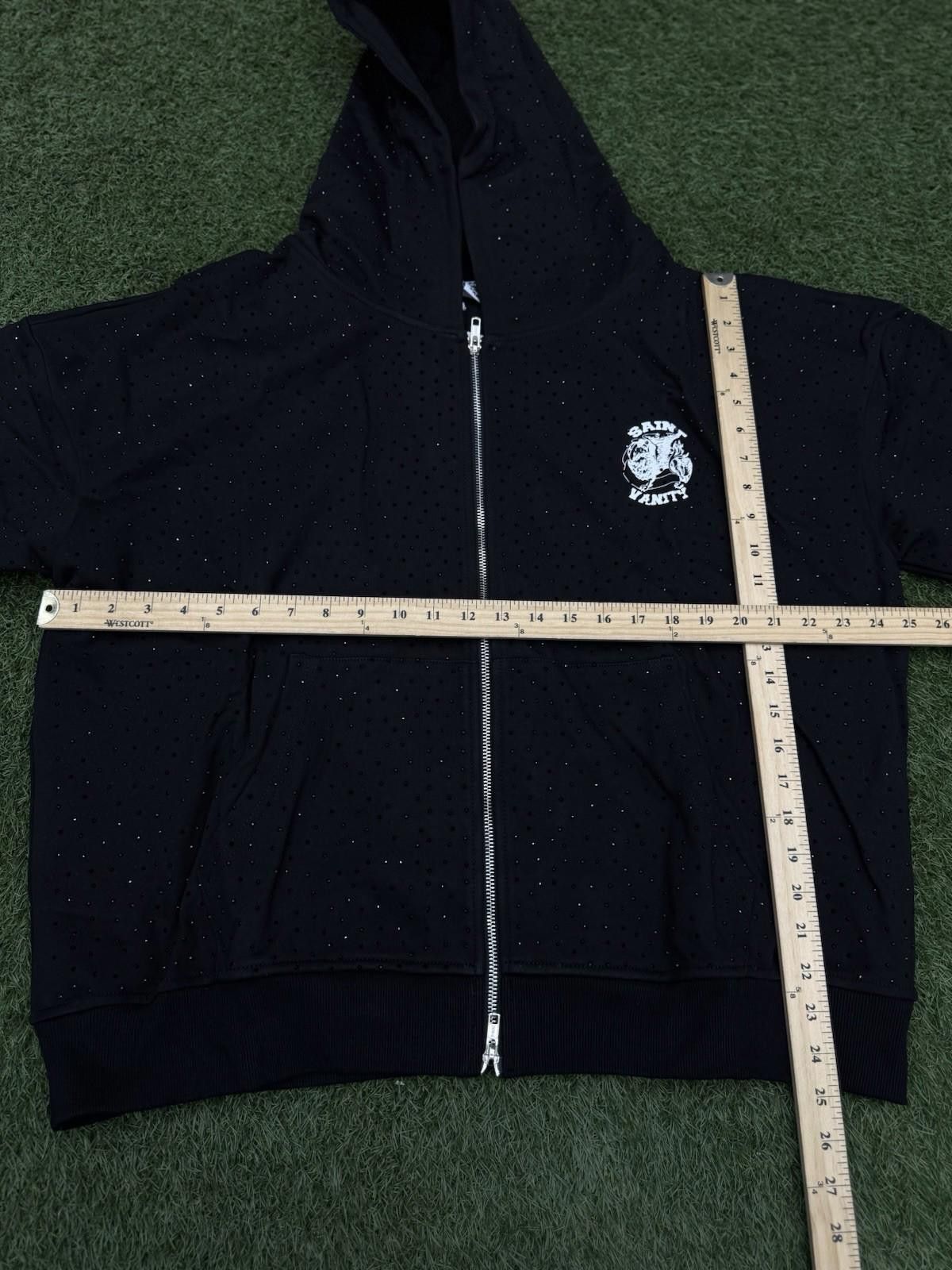 Saint Vanity Size Large - Saint Vanity Hoodie Black Rhinestone Zip Up Size US L / EU 52-54 / 3 - 9 Thumbnail