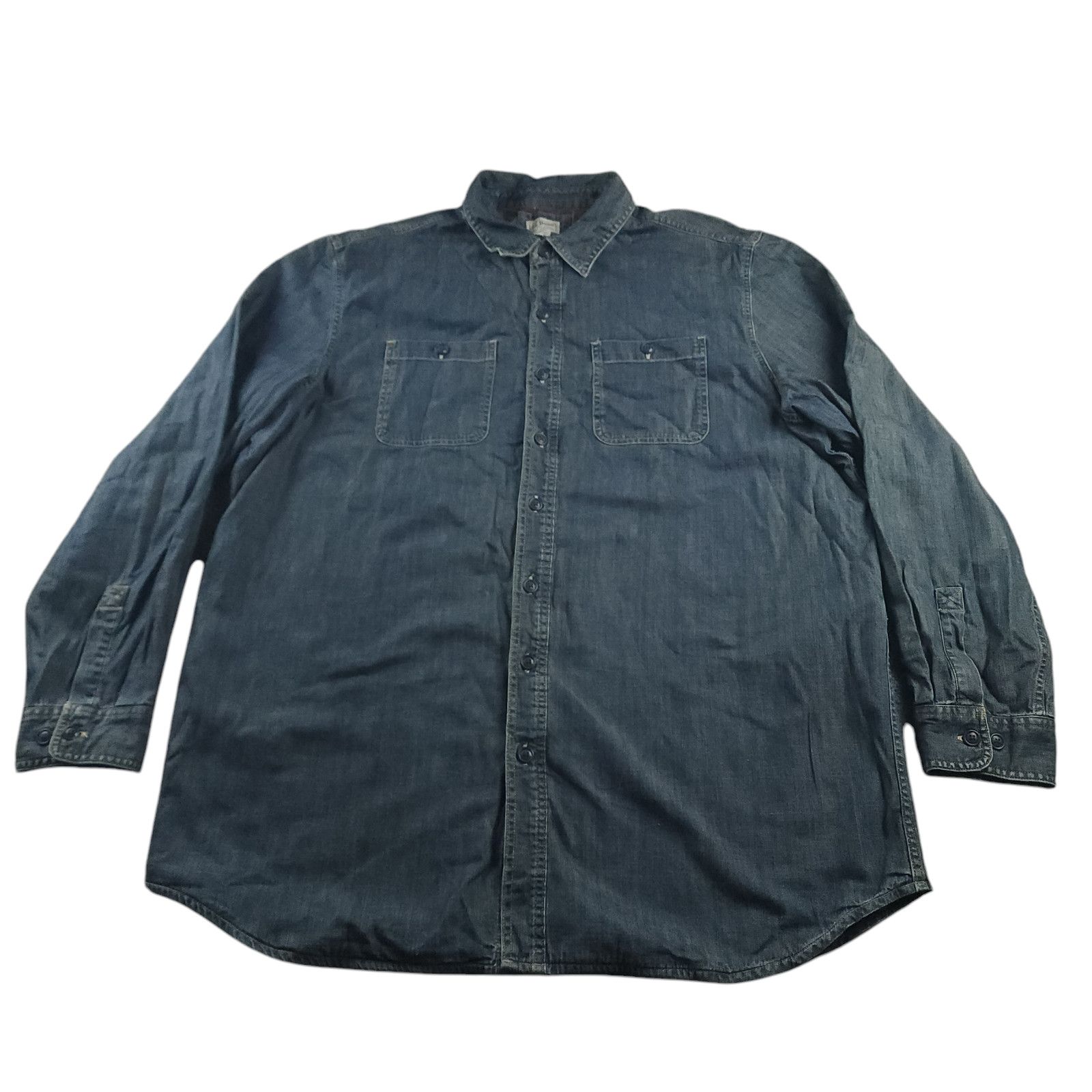 Flannel LL Bean Denim Flannel Lined Shirt Shacket XLT Size US XL / EU 56 / 4 - 2 Thumbnail