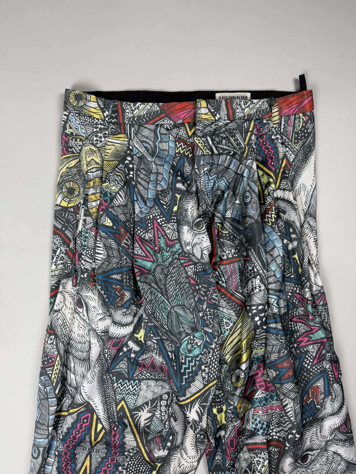 V AVE SHOE REPAIR V Ave Shoe Repair Avantgarde Abstract Pattern Pants Trousers Size 25" / US 0 / IT 36 - 7 Thumbnail