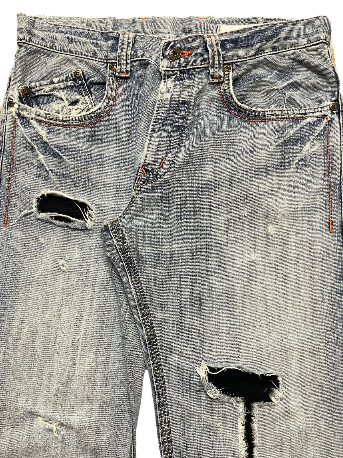Edwin Edwin XV Exclusive Buckle Light Faded Wash Baggy Wide Leg Size US 33 - 4 Thumbnail