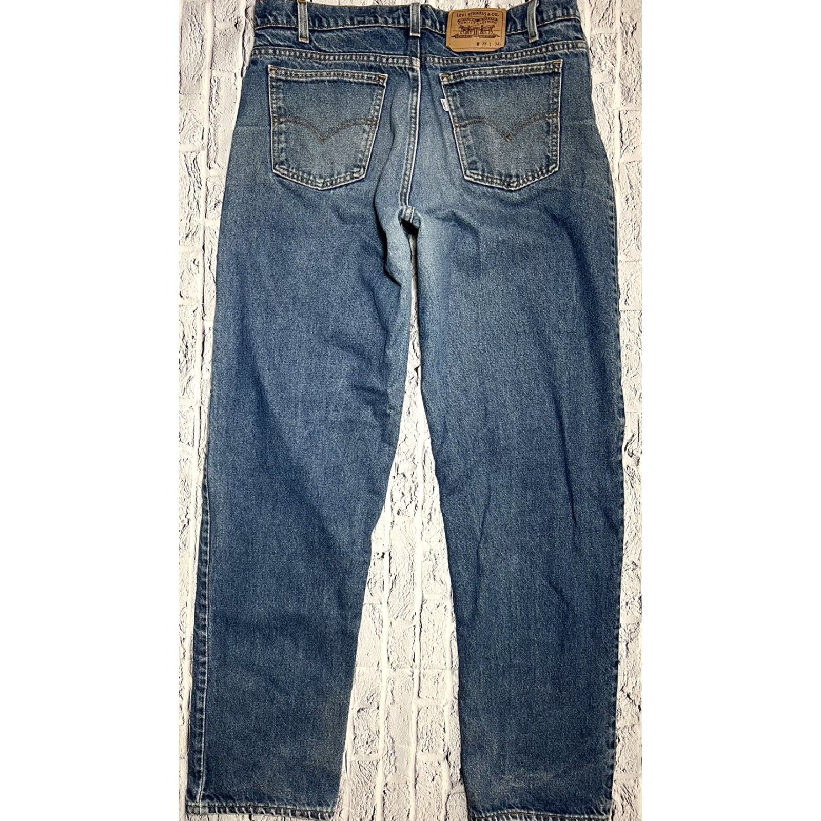 Levi's VINTAGE Levi's Jeans Blue Denim White Tab 575 Made in USA 38 X 34 Mens Size US 38 / EU 54 - 3 Thumbnail