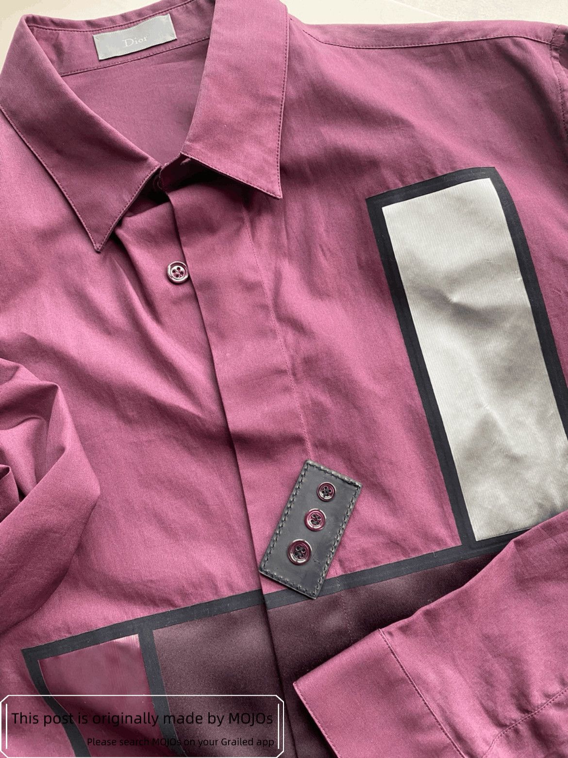 Dior Sz 37 Dior Homme 14SS Red Patches Basic Shirt Mojos9161103 Size US S / EU 44-46 / 1 - 4 Thumbnail