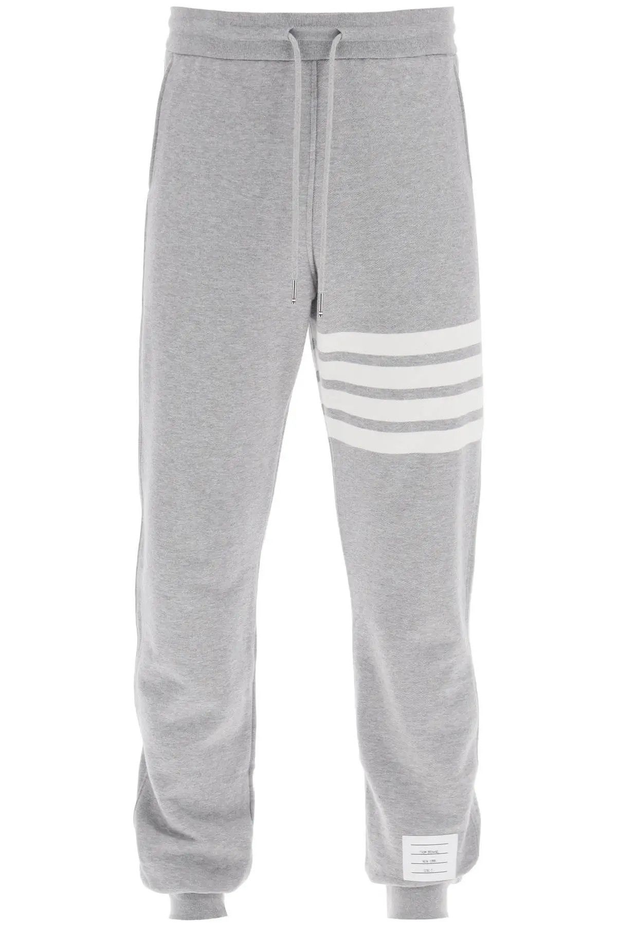 Image of Thom Browne O1S22I1N0324 4-Bar Sweatpants & Joggers In Grey, Men's (Size 36)