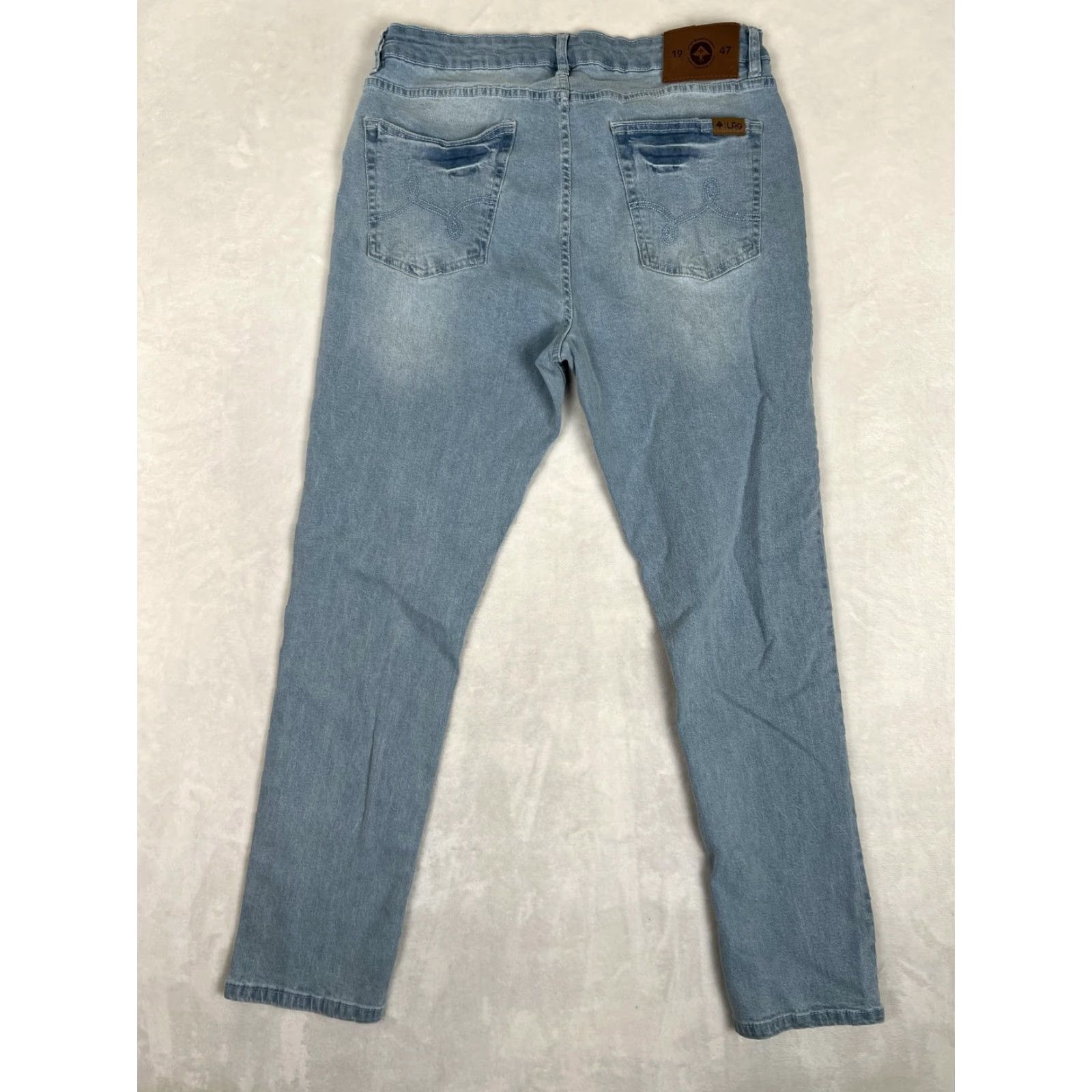 Denime VINTAGE LRG Jeans Mens 34x30 Light Blue Slim Straight Denim Y2K Hip Hop Size US 34 / EU 50 - 6 Thumbnail