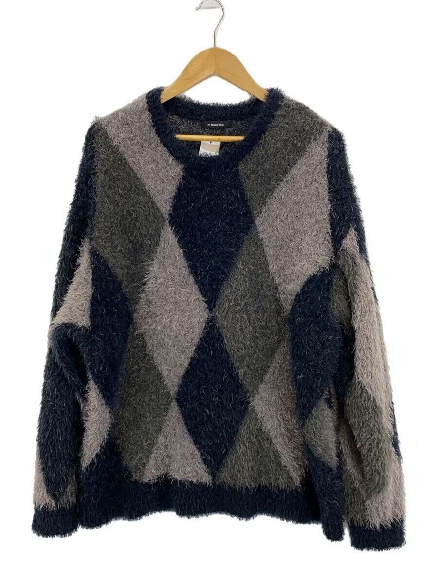 Number (N)ine Argyle Fluffy Knit Sweater Size US XL / EU 56 / 4 - 1 Thumbnail