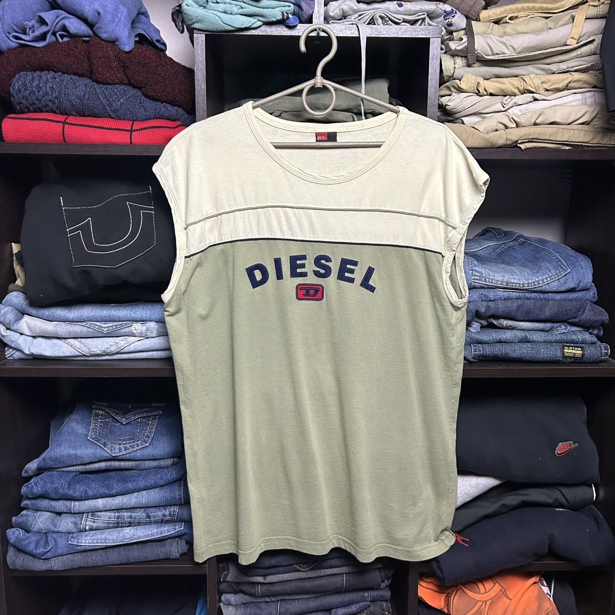 Diesel Designer Diesel Big Logo Japanese y2k opium sleeveless Size US XXL / EU 58 / 5 - 1 Thumbnail