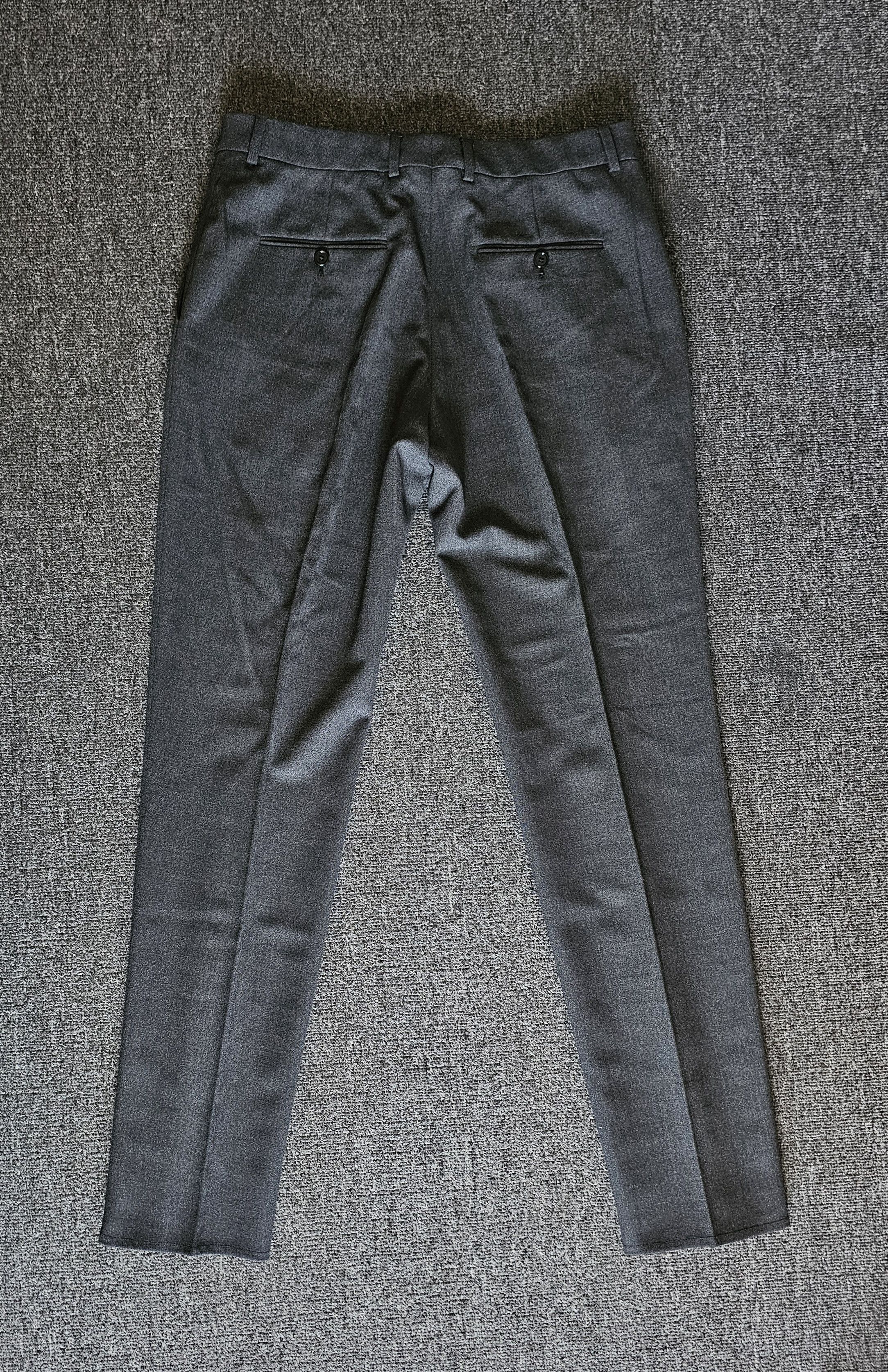 Celine Celin Men's Dark Gray High Gram Wool Suit Pants Size 50 Size US 36 / EU 52 - 3 Thumbnail