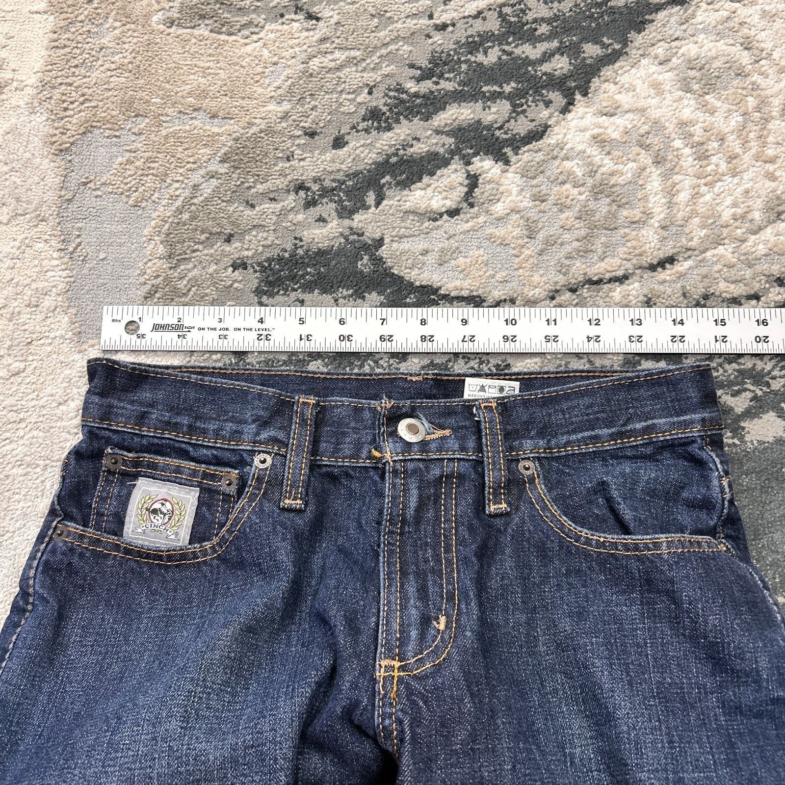 CINCH Cinch Miller Jeans Womens 29x32 Blue Denim Straight Leg Size 29" - 8 Thumbnail