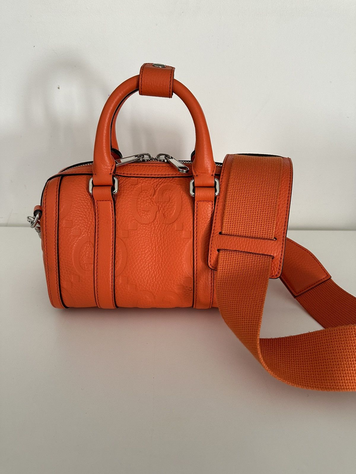 image of Gucci Mini Duffle in Orange, Men's