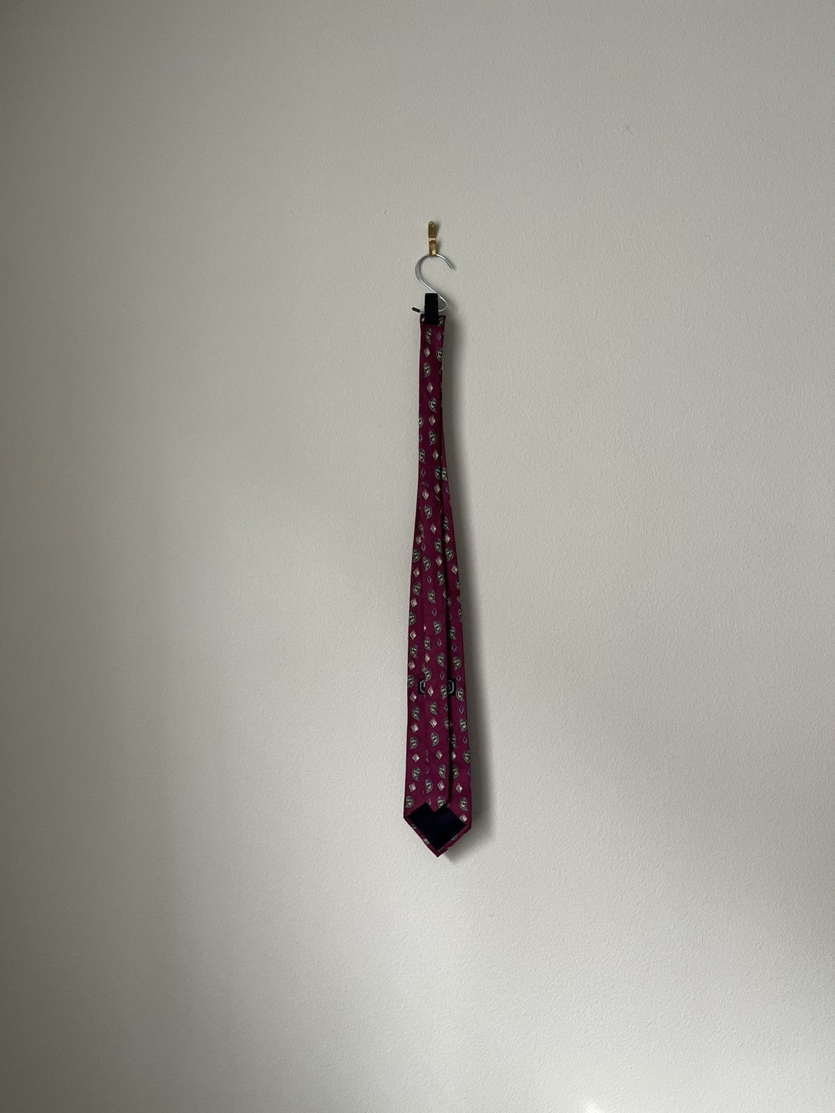 Burberry Vintage Burberrys of London Tie Burgundy & Geometric Print Size ONE SIZE - 7 Thumbnail