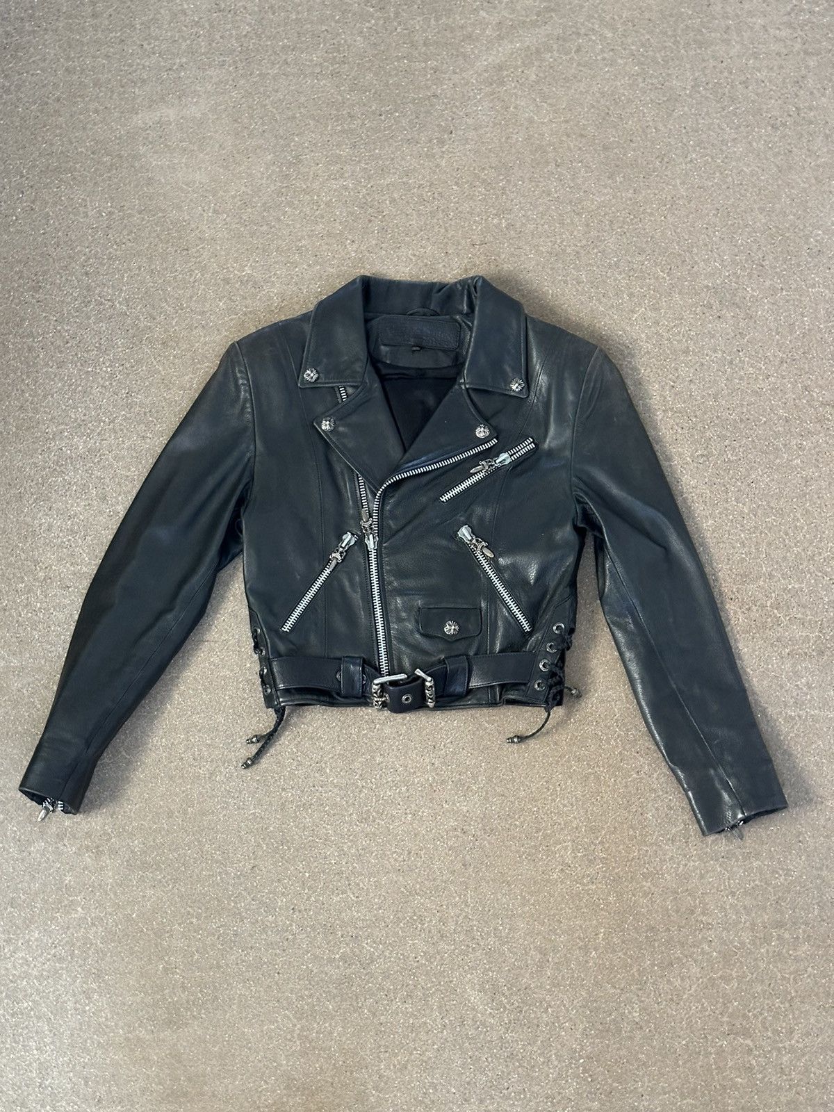 Chrome Hearts Chrome Hearts JJ Dean Biker Leather Jacket 925 Silver Size US S / EU 44-46 / 1 - 1 Thumbnail