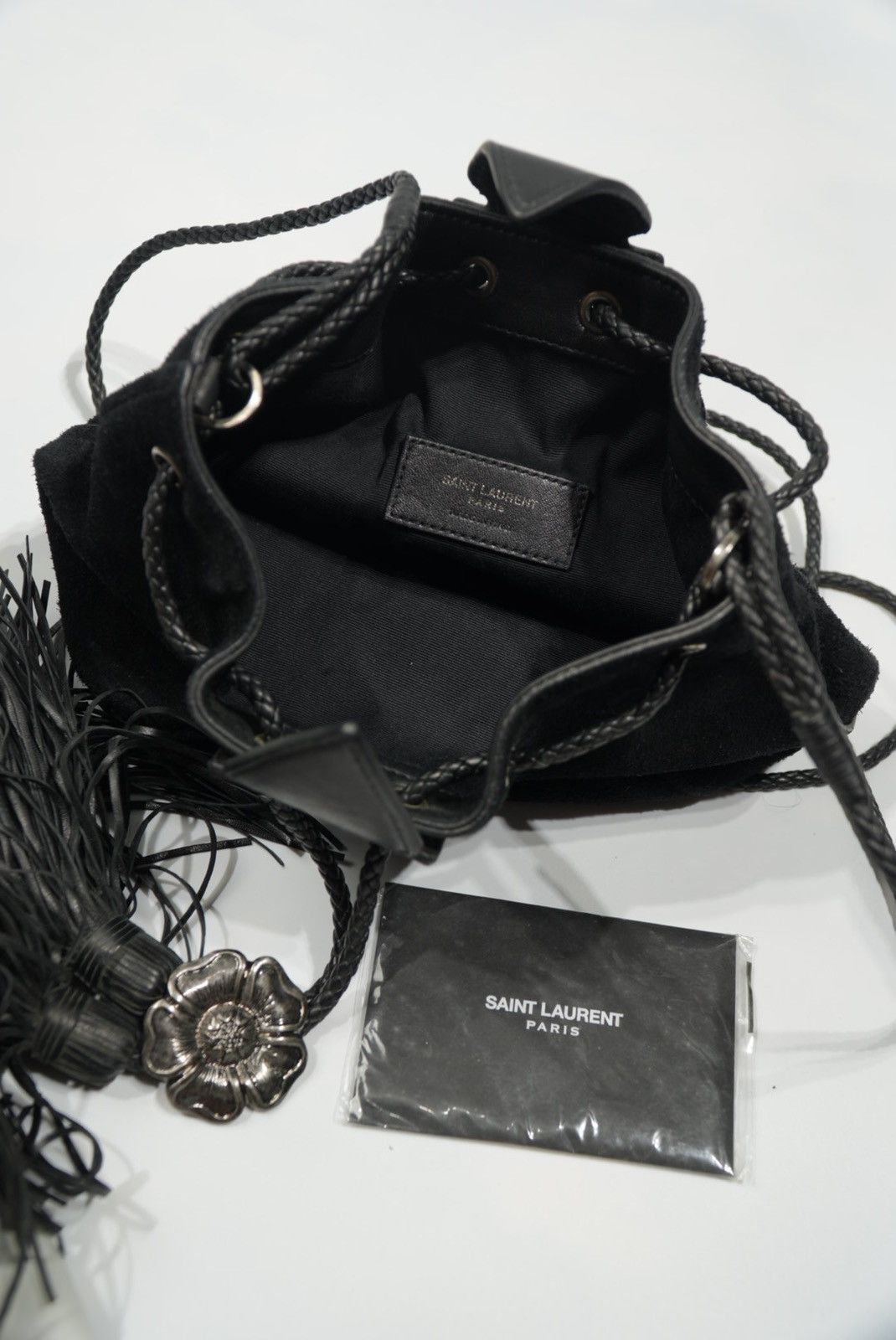 Saint Laurent Paris Saint Laurent Anja Suede Shoulder Bag Size ONE SIZE - 8 Thumbnail