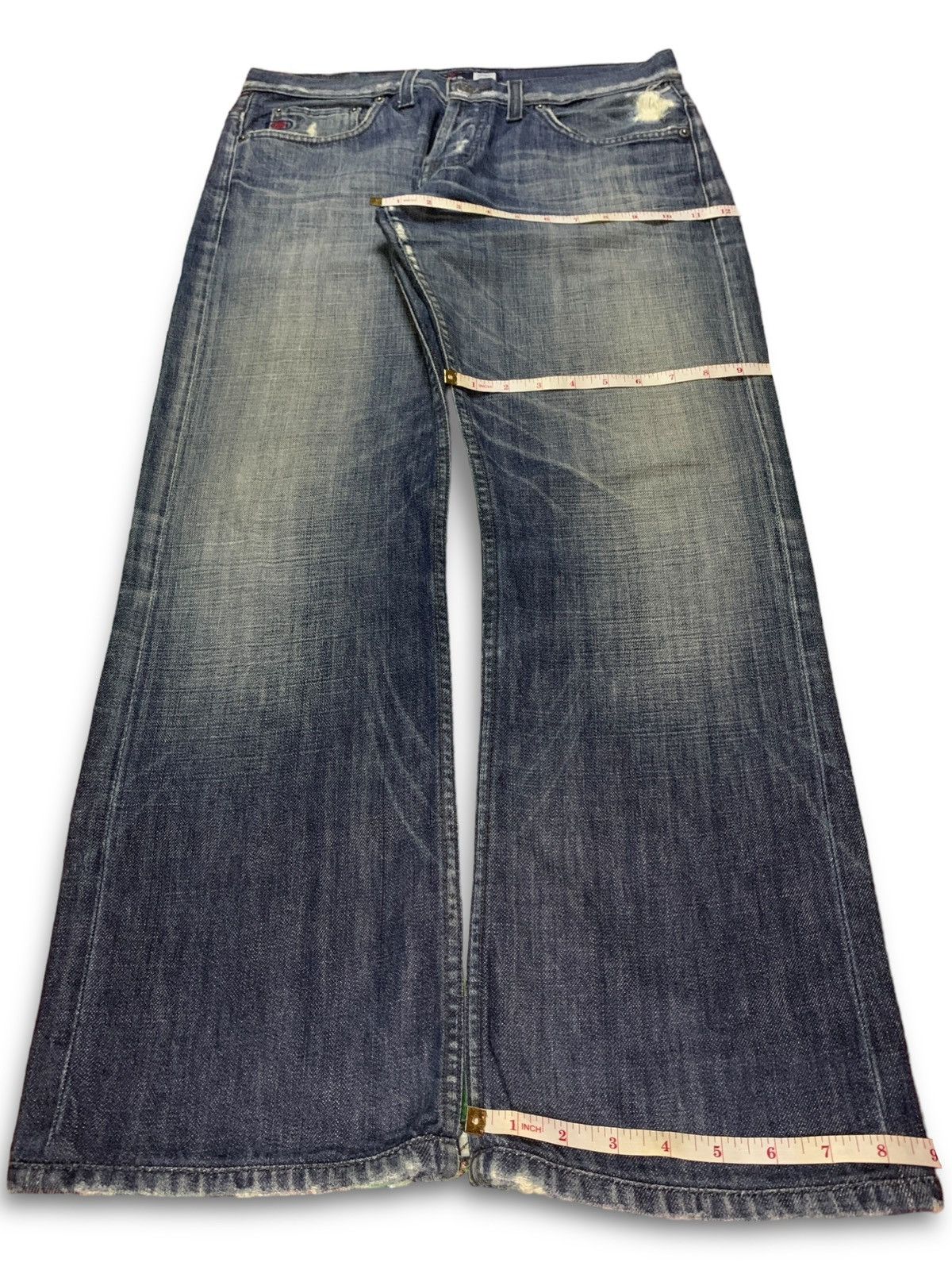 Japanese Brand Vintage Japanese Brand Faded Wash Style Baggy Jeans Size US 34 / EU 50 - 13 Thumbnail